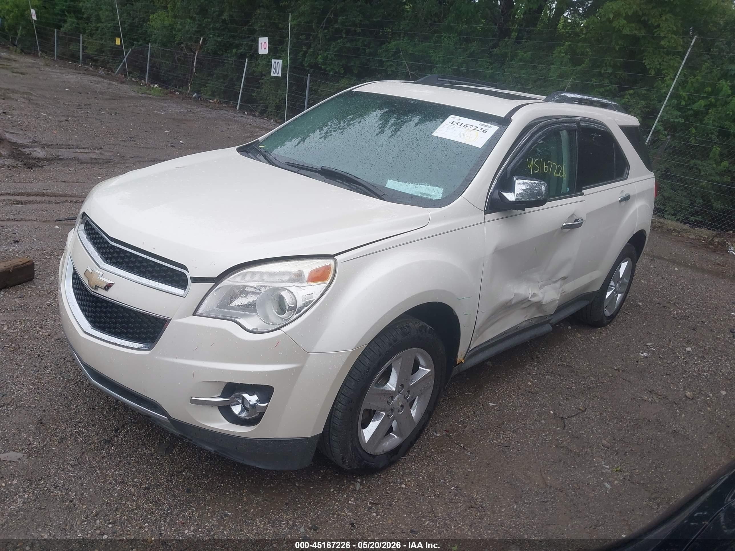 2015 Chevrolet Equinox Ltz White vin: 1GNFLHEK6FZ145050