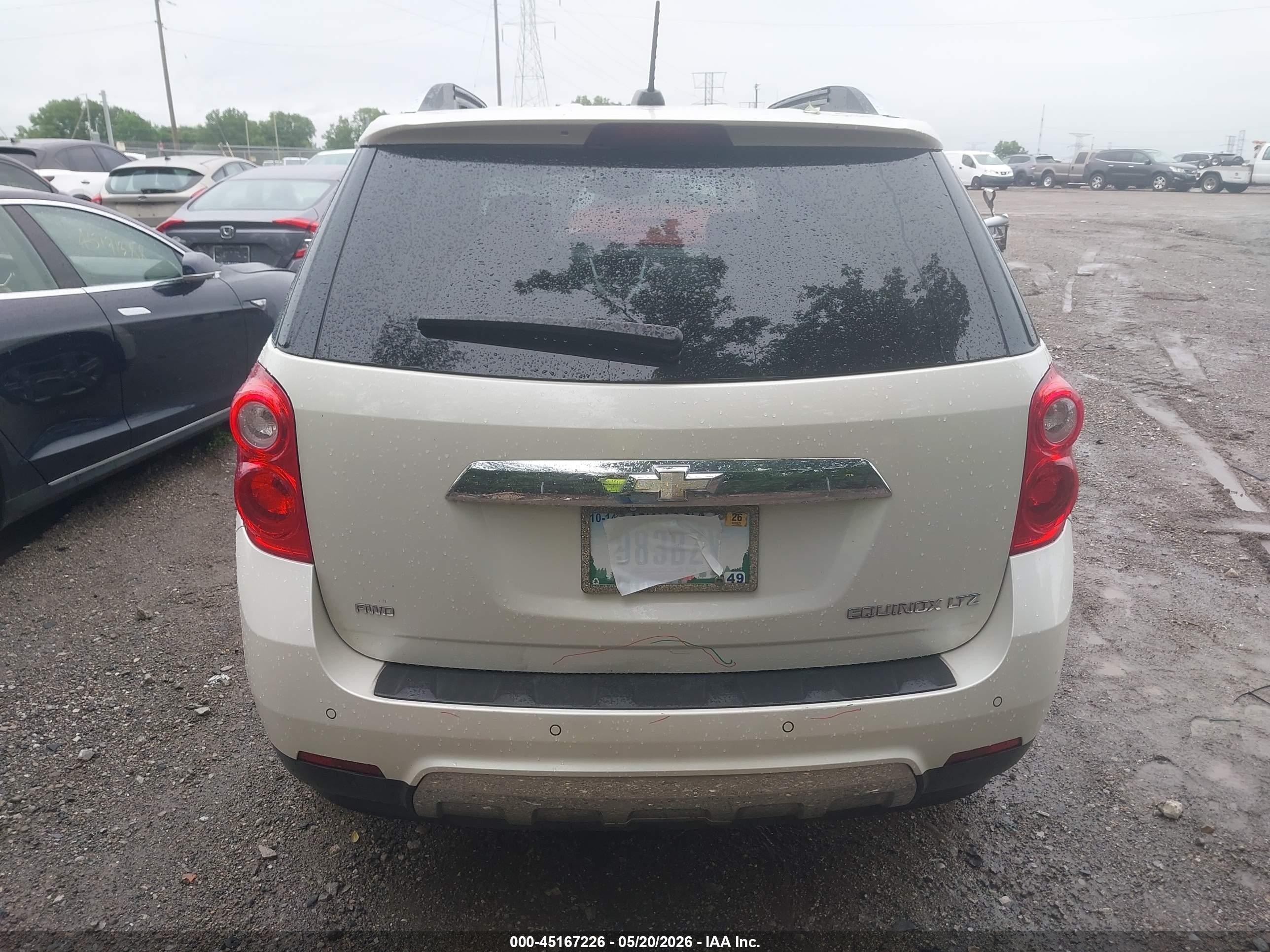 2015 Chevrolet Equinox Ltz White vin: 1GNFLHEK6FZ145050