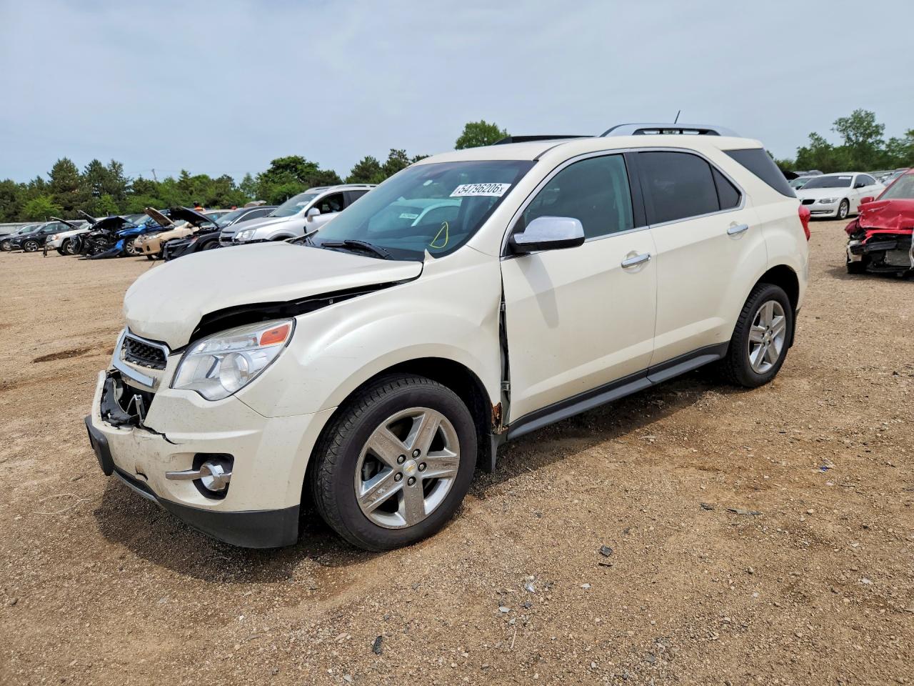 2015 Chevrolet Equinox Ltz White vin: 1GNFLHEK7FZ101476