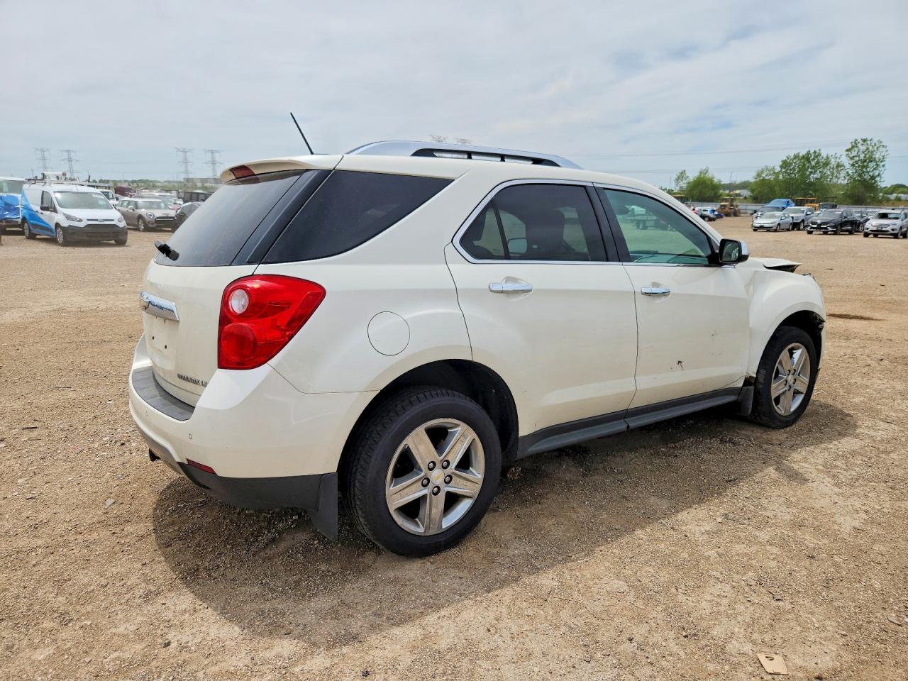 2015 Chevrolet Equinox Ltz White vin: 1GNFLHEK7FZ101476