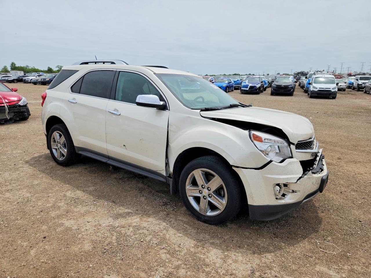 2015 Chevrolet Equinox Ltz White vin: 1GNFLHEK7FZ101476