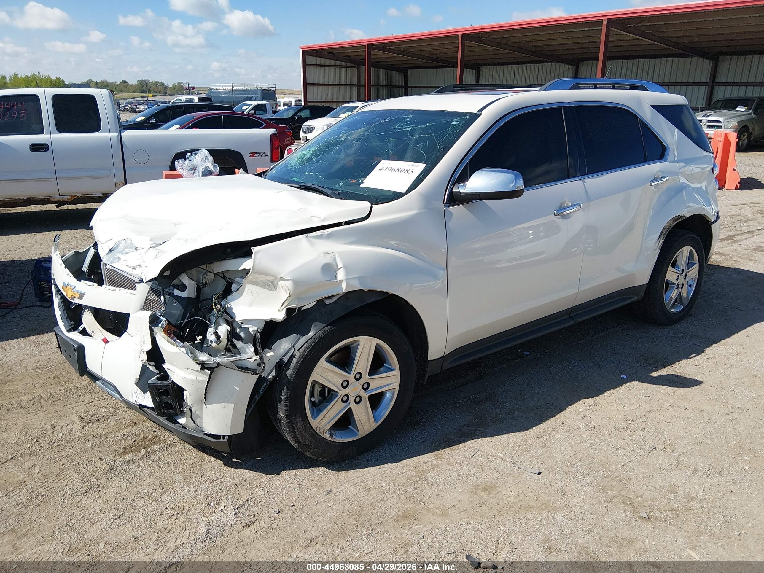 2015 Chevrolet Equinox Ltz White vin: 1GNFLHEK8FZ124099
