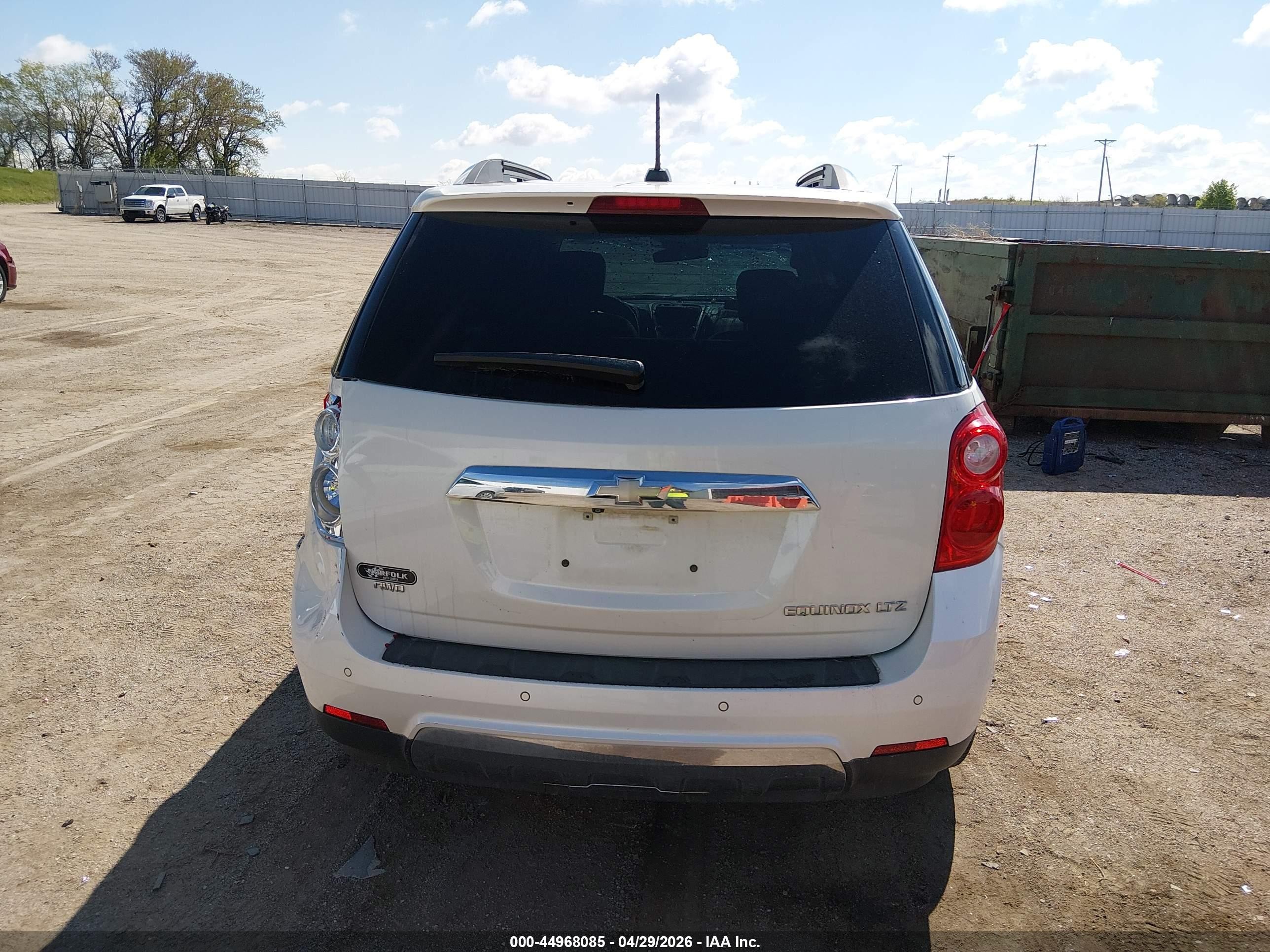 2015 Chevrolet Equinox Ltz White vin: 1GNFLHEK8FZ124099