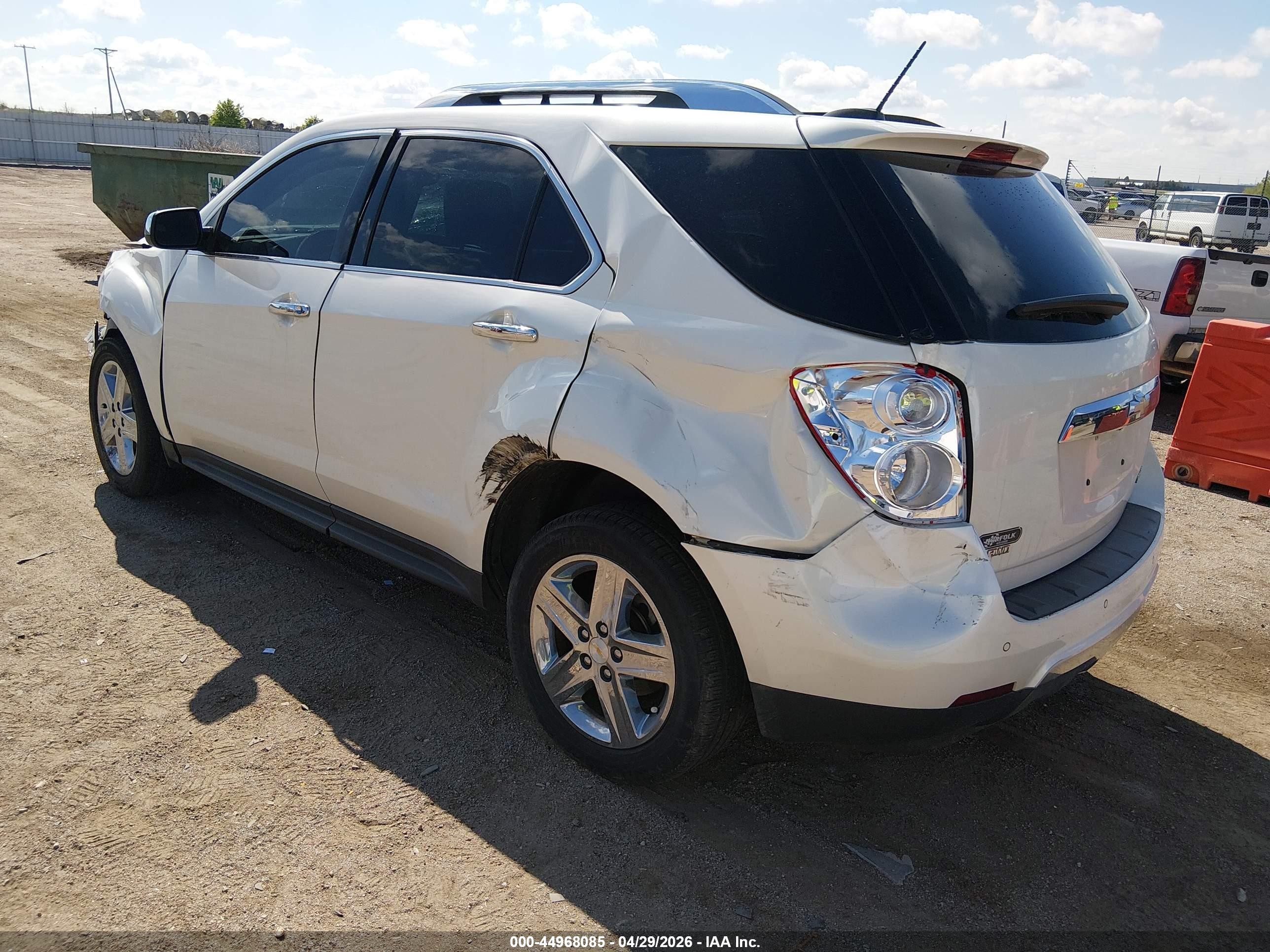 2015 Chevrolet Equinox Ltz White vin: 1GNFLHEK8FZ124099