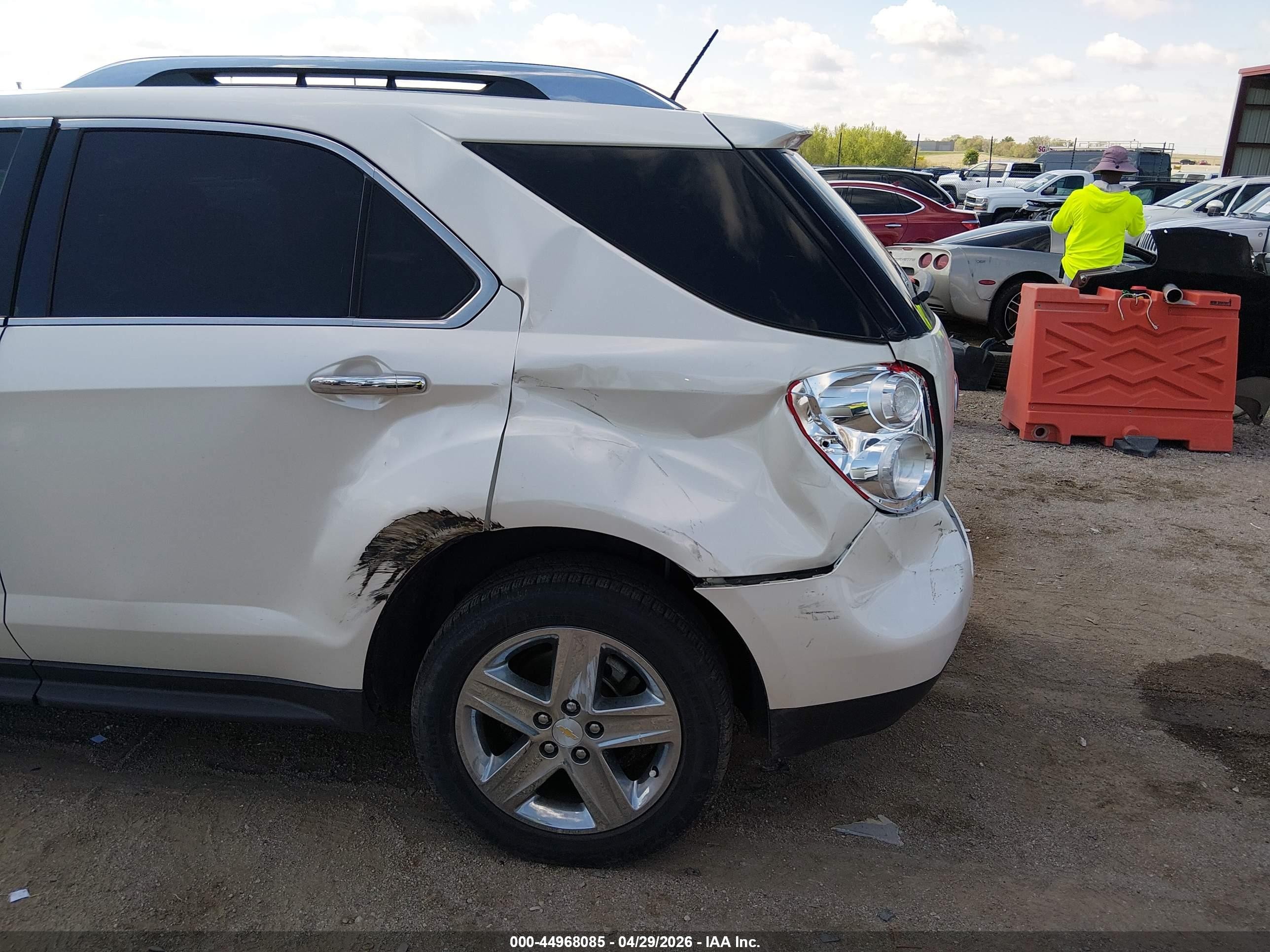 2015 Chevrolet Equinox Ltz White vin: 1GNFLHEK8FZ124099