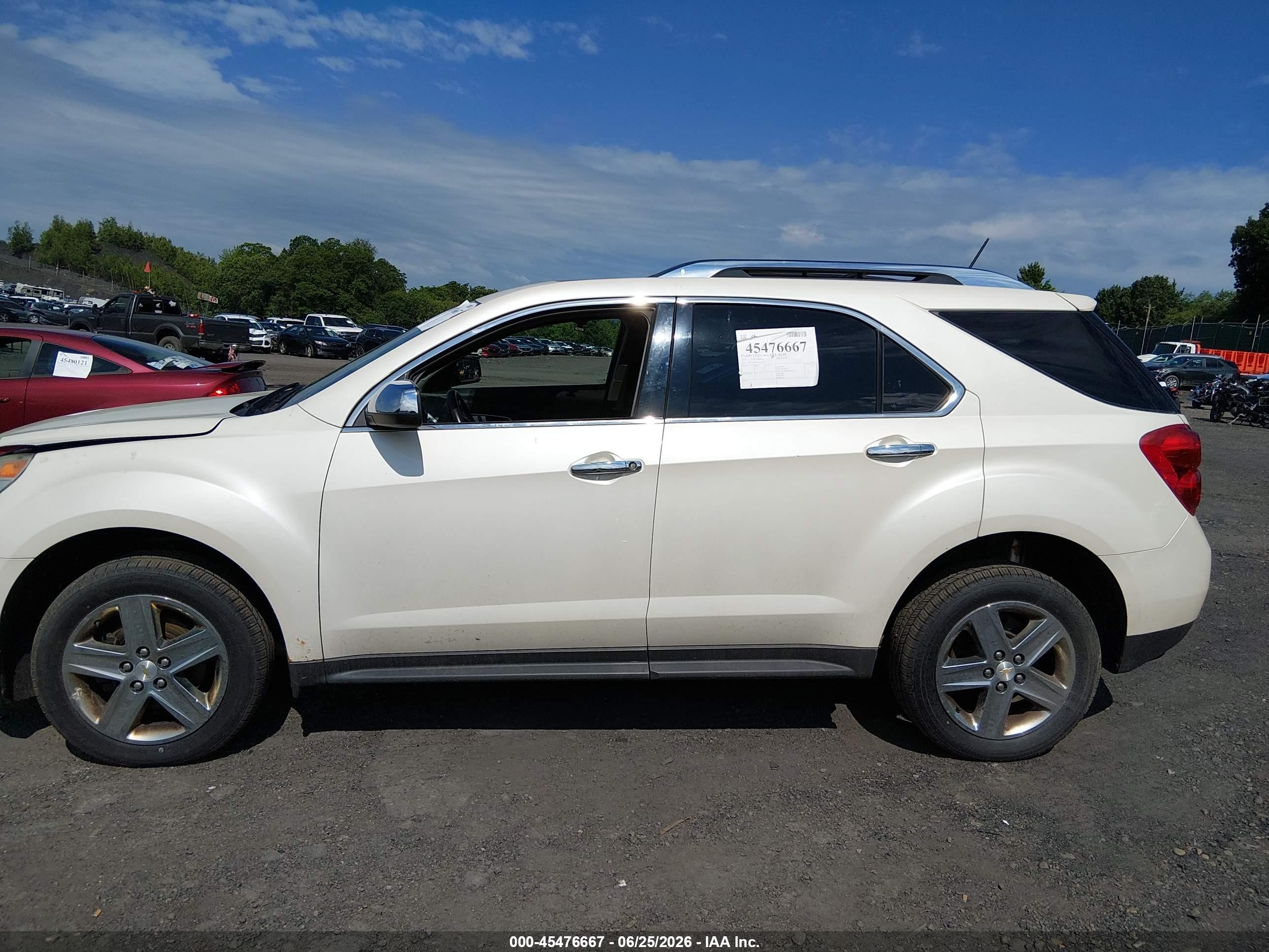 2015 Chevrolet Equinox Ltz White vin: 1GNFLHEKXFZ121463