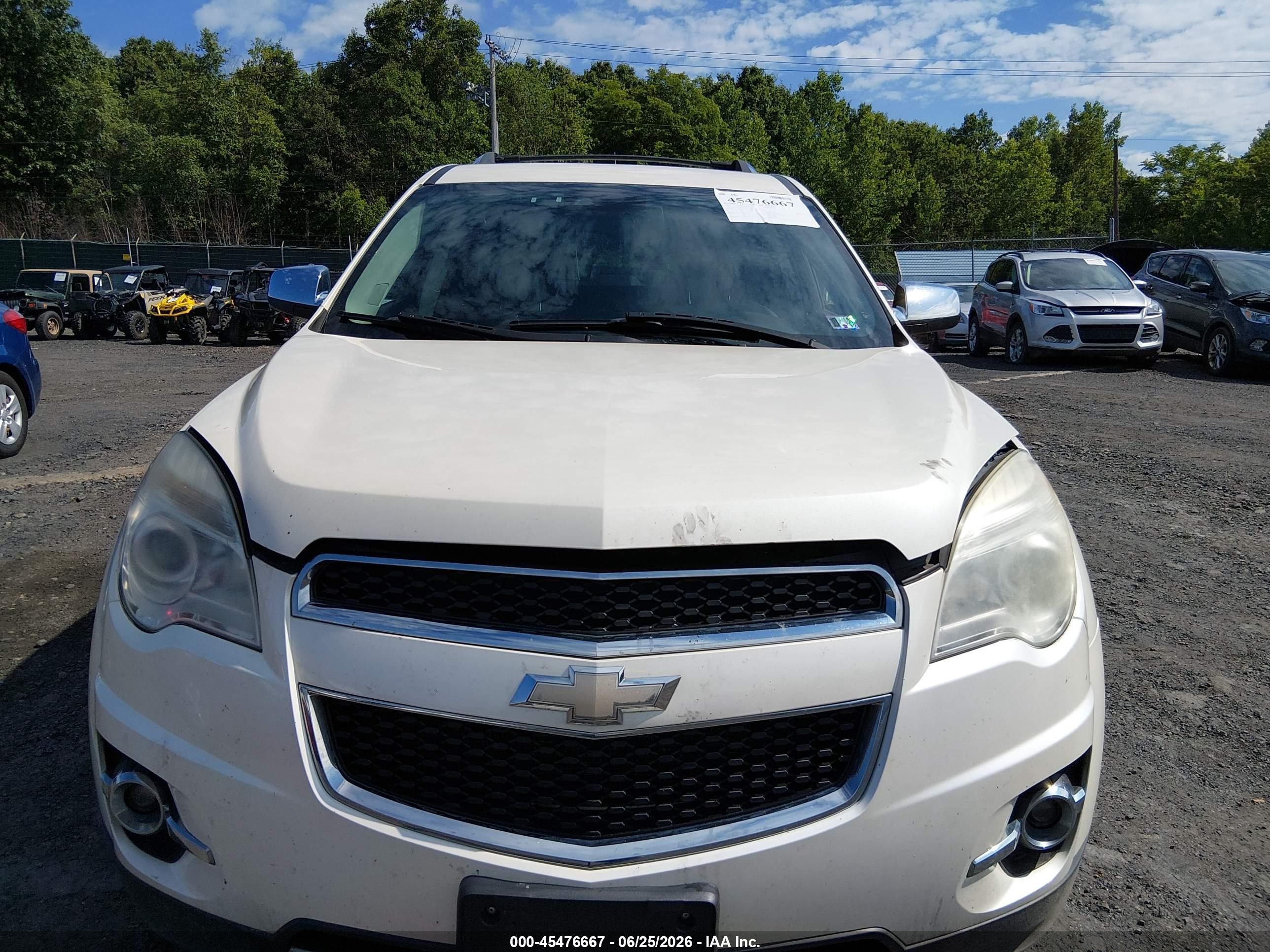 2015 Chevrolet Equinox Ltz White vin: 1GNFLHEKXFZ121463