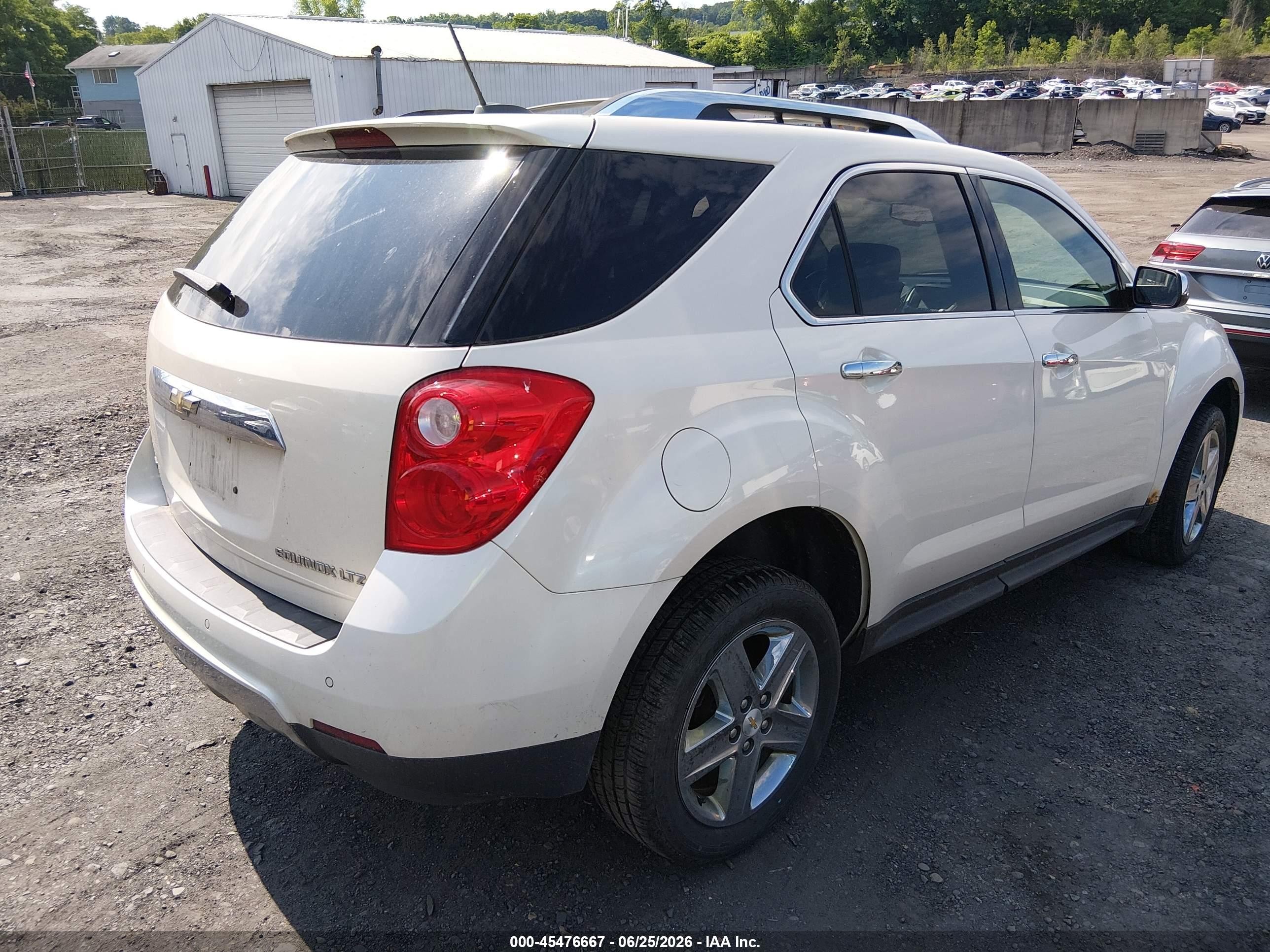 2015 Chevrolet Equinox Ltz White vin: 1GNFLHEKXFZ121463