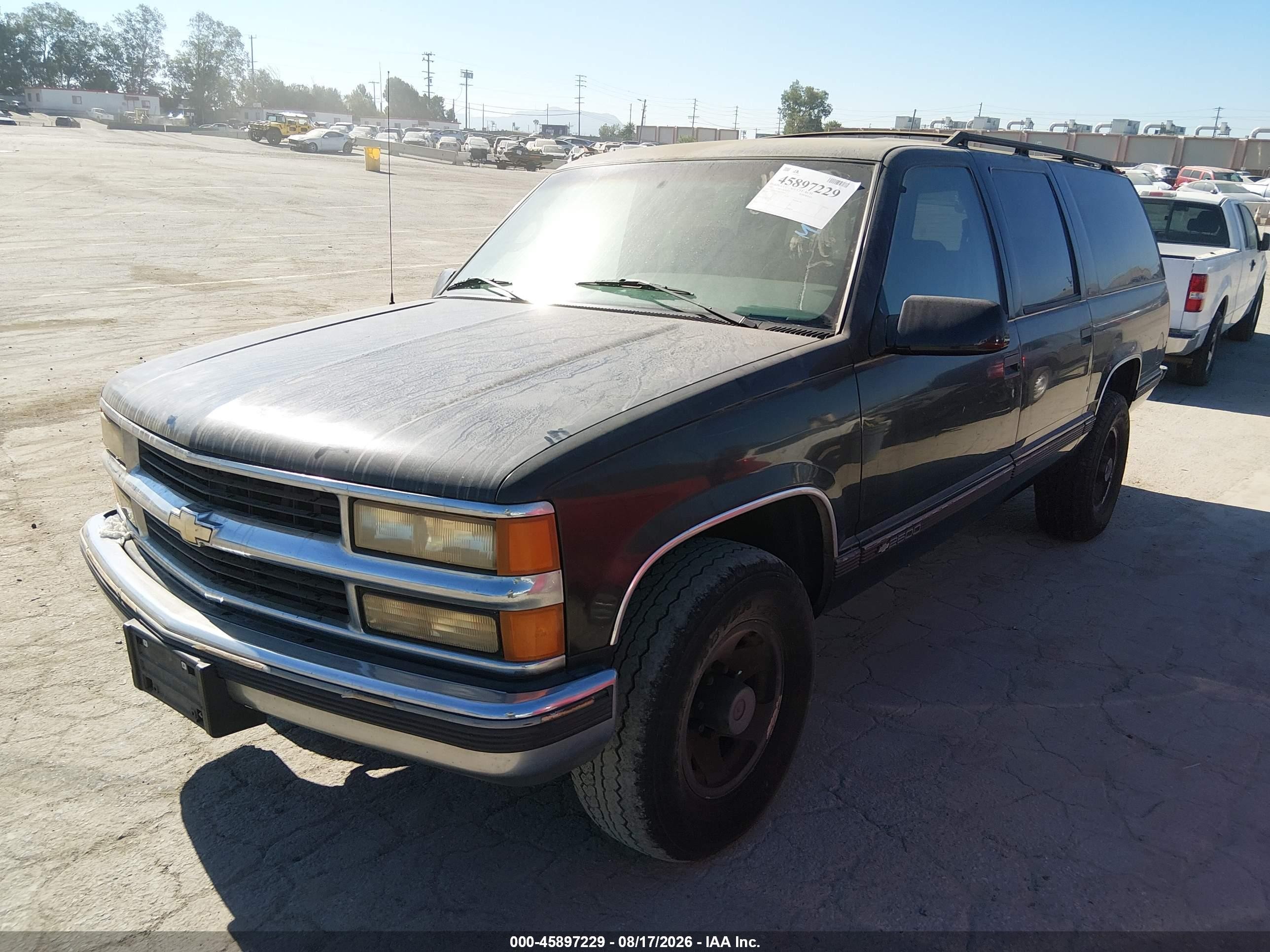 1995 Chevrolet Suburban C2500 Black vin: 1GNGC26N6SJ324191