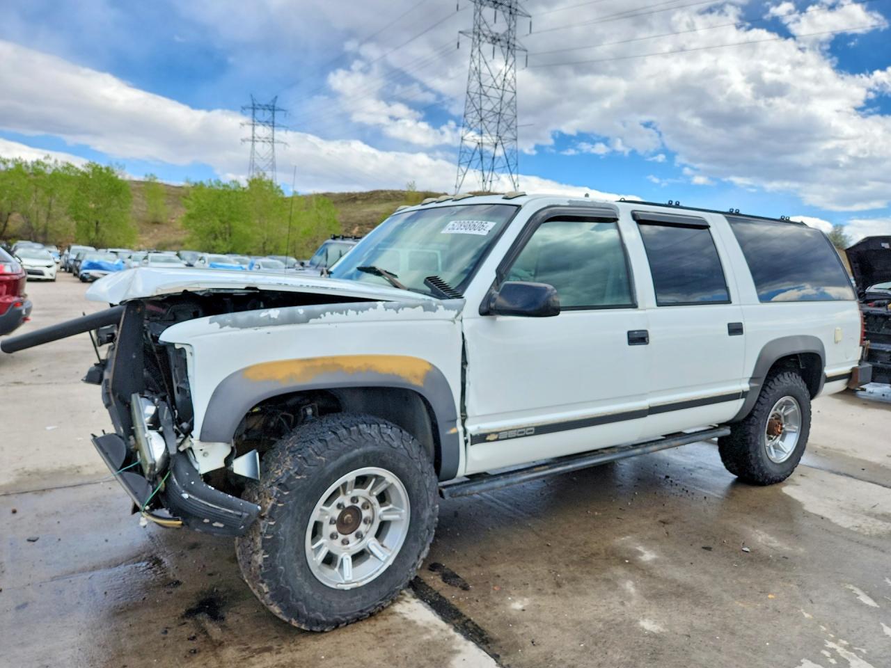 1995 Chevrolet Suburban K2500 White vin: 1GNGK26F2SJ342392