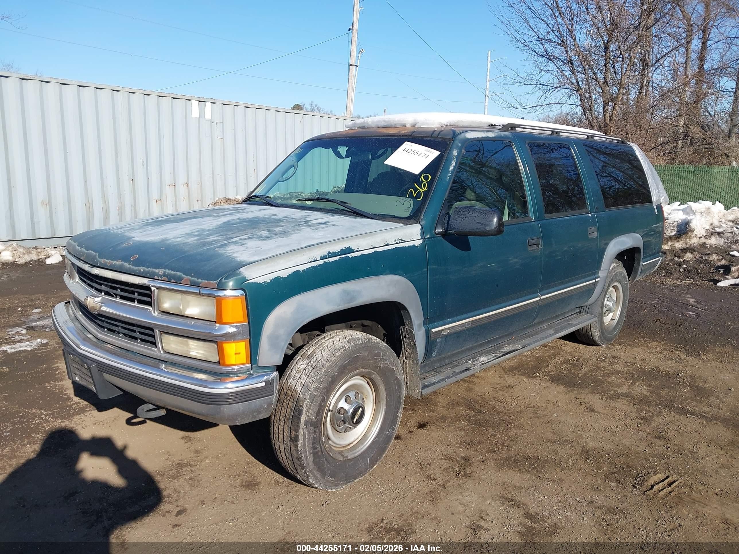 1995 Chevrolet Suburban K2500 Зеленый vin: 1GNGK26K7SJ323768