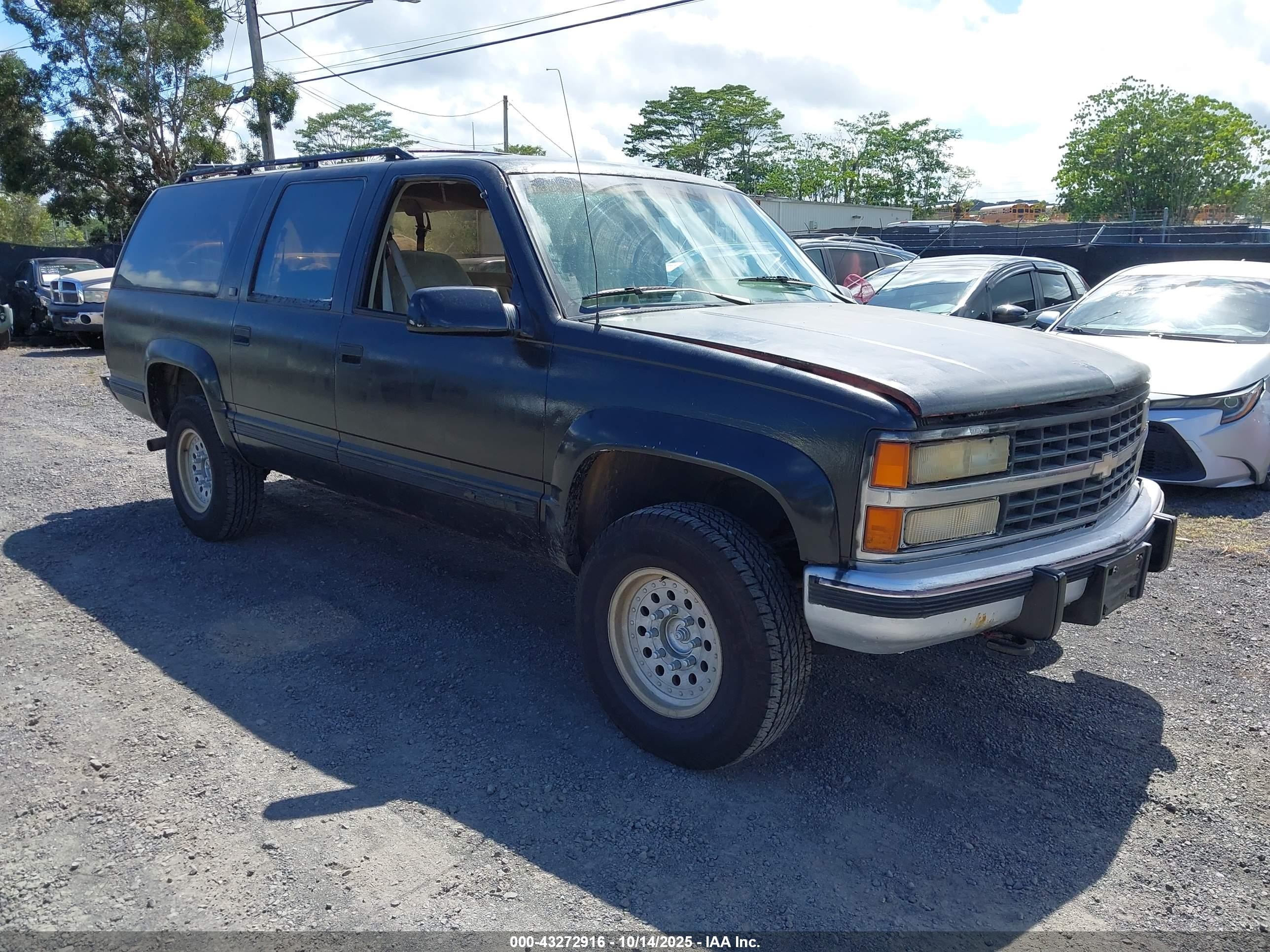 1993 Chevrolet Suburban K2500 Black vin: 1GNGK26KXPJ361650