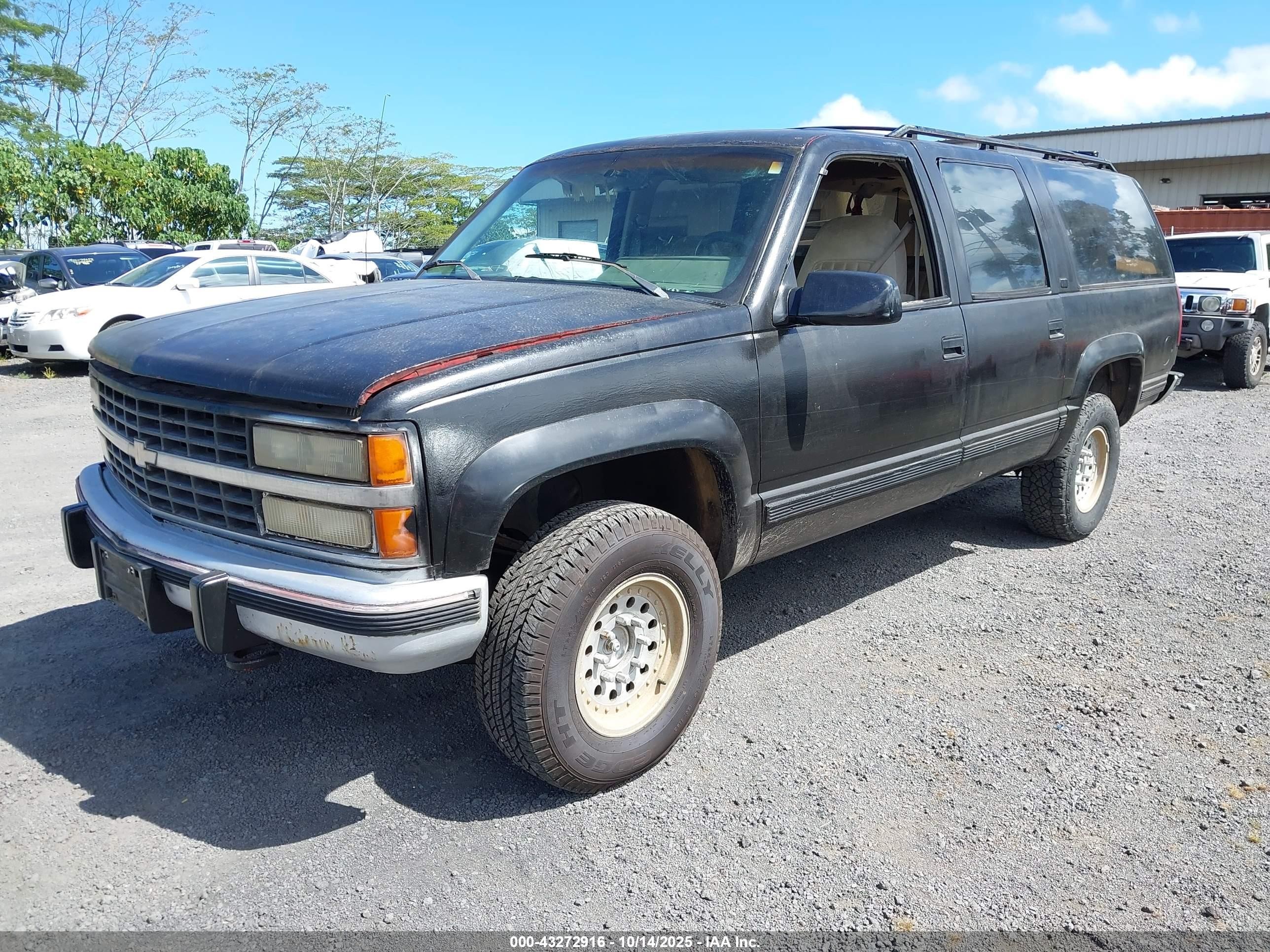 1993 Chevrolet Suburban K2500 Black vin: 1GNGK26KXPJ361650