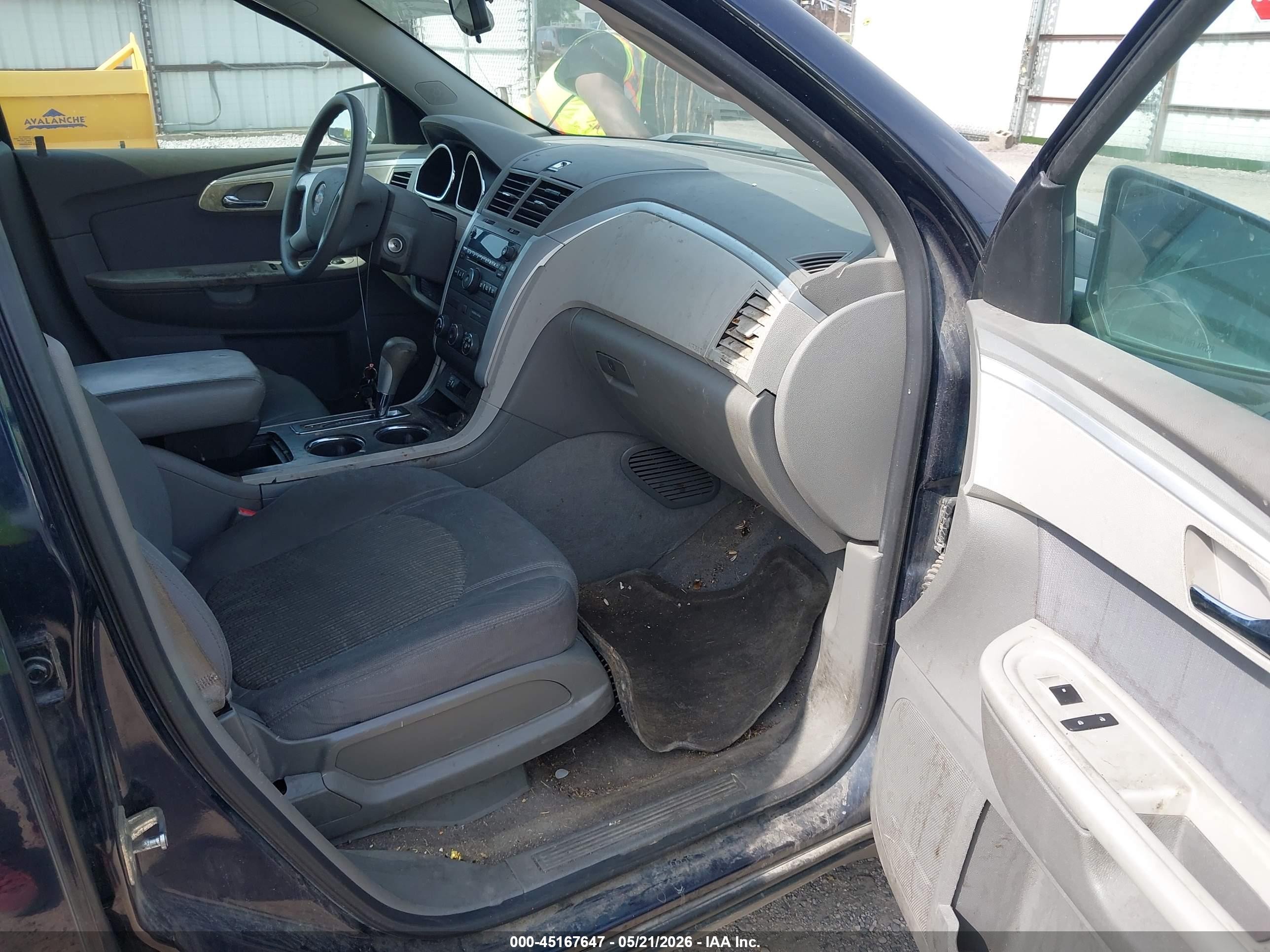 2012 Chevrolet Traverse Ls Black vin: 1GNKREED1CJ158778
