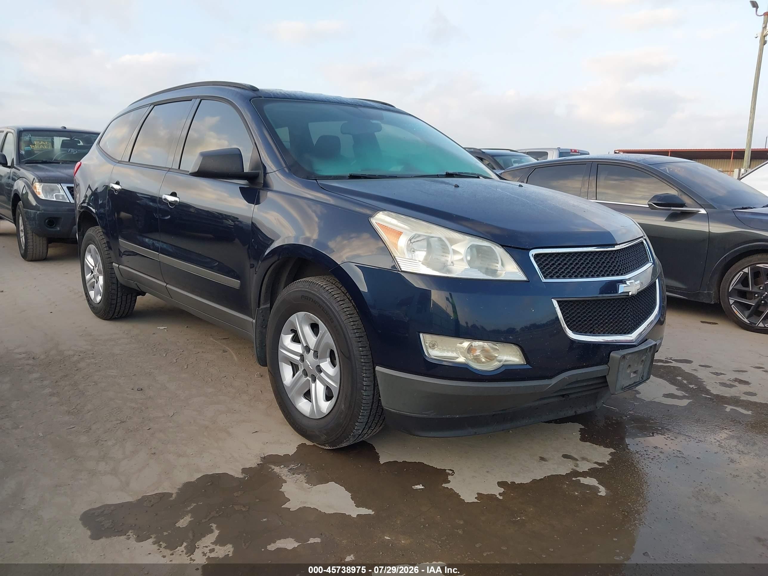2012 Chevrolet Traverse Ls Blue vin: 1GNKREED3CJ336965