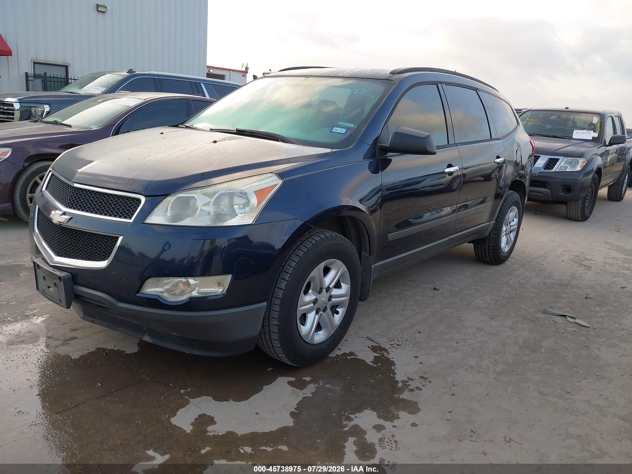 2012 Chevrolet Traverse Ls Blue vin: 1GNKREED3CJ336965