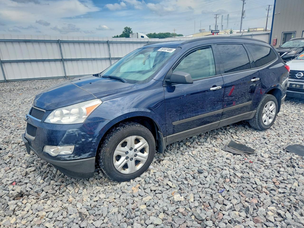 2012 Chevrolet Traverse Ls Blue vin: 1GNKREED9CJ203210