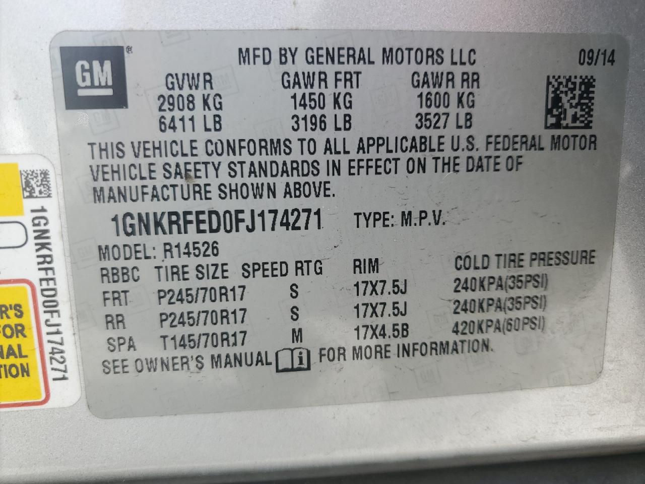 2015 Chevrolet Traverse Ls Silver vin: 1GNKRFED0FJ174271