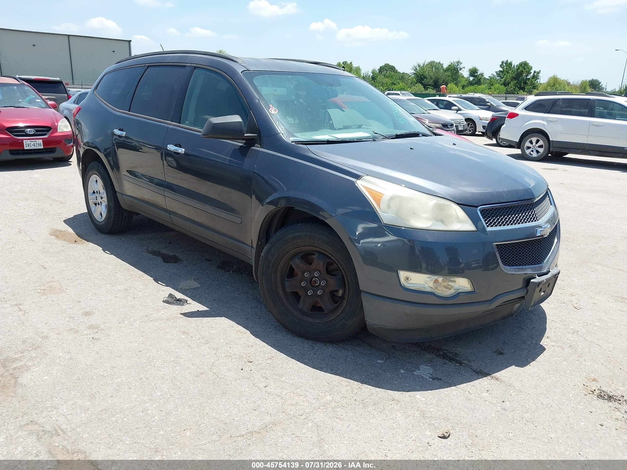 2012 Chevrolet Traverse Ls Black vin: 1GNKRFED1CJ359666