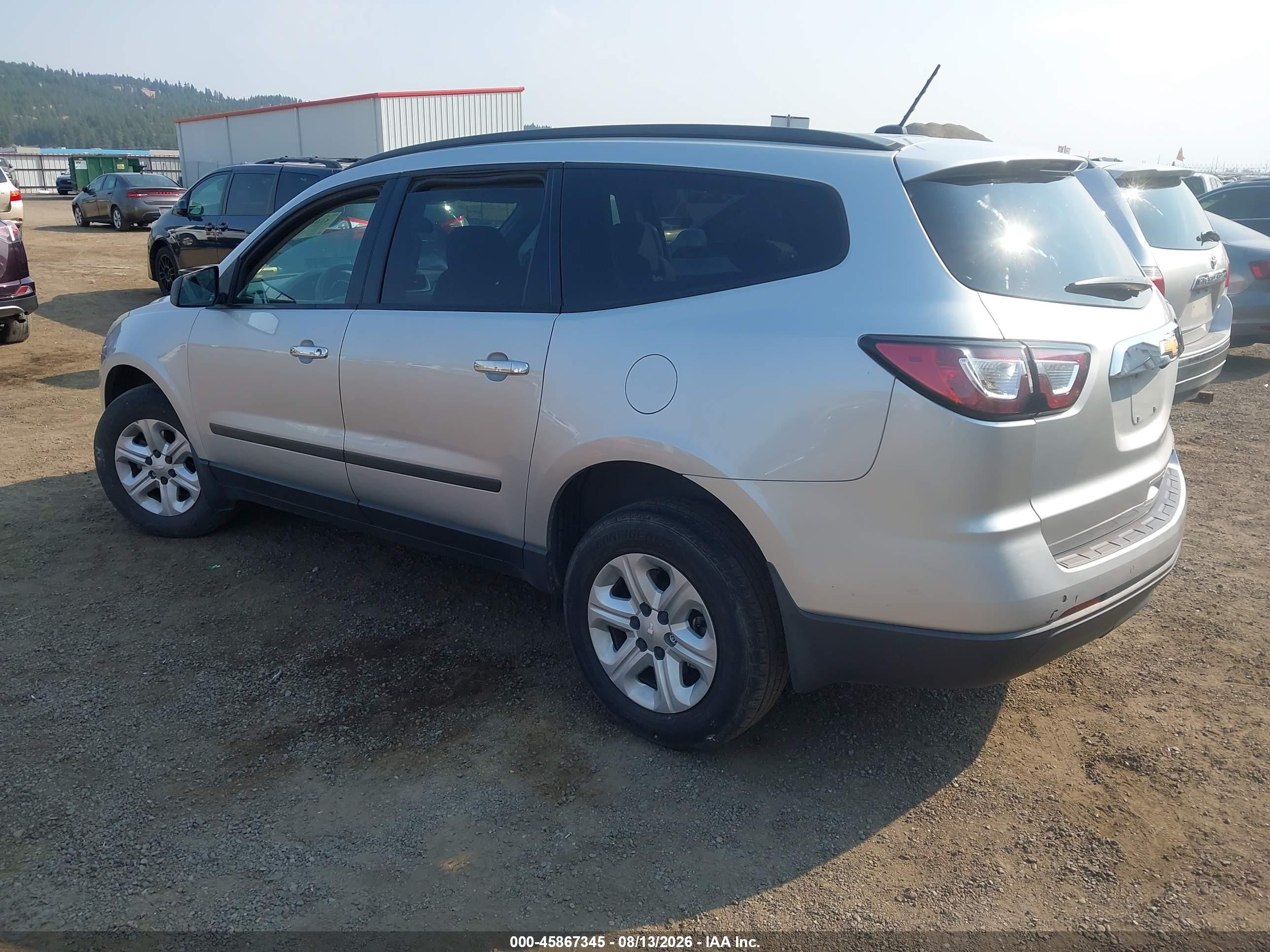 2015 Chevrolet Traverse Ls Gray vin: 1GNKRFED1FJ335436