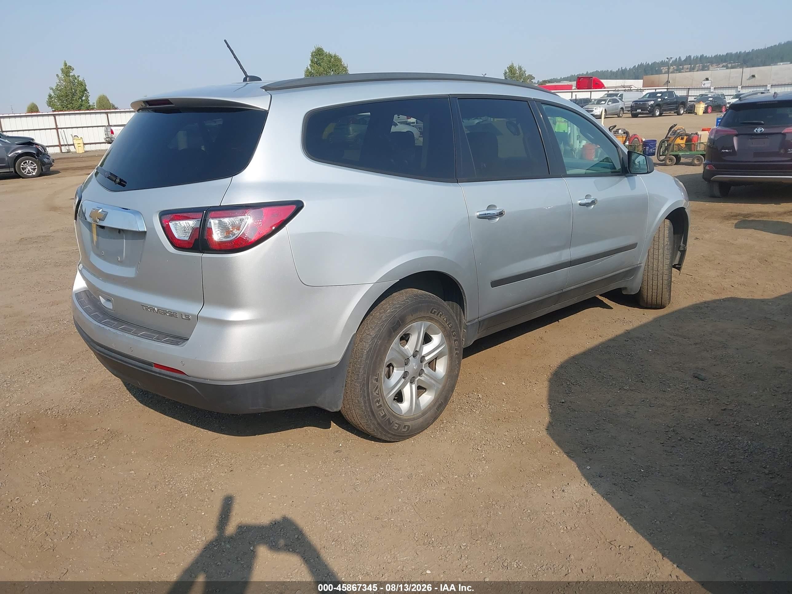 2015 Chevrolet Traverse Ls Gray vin: 1GNKRFED1FJ335436
