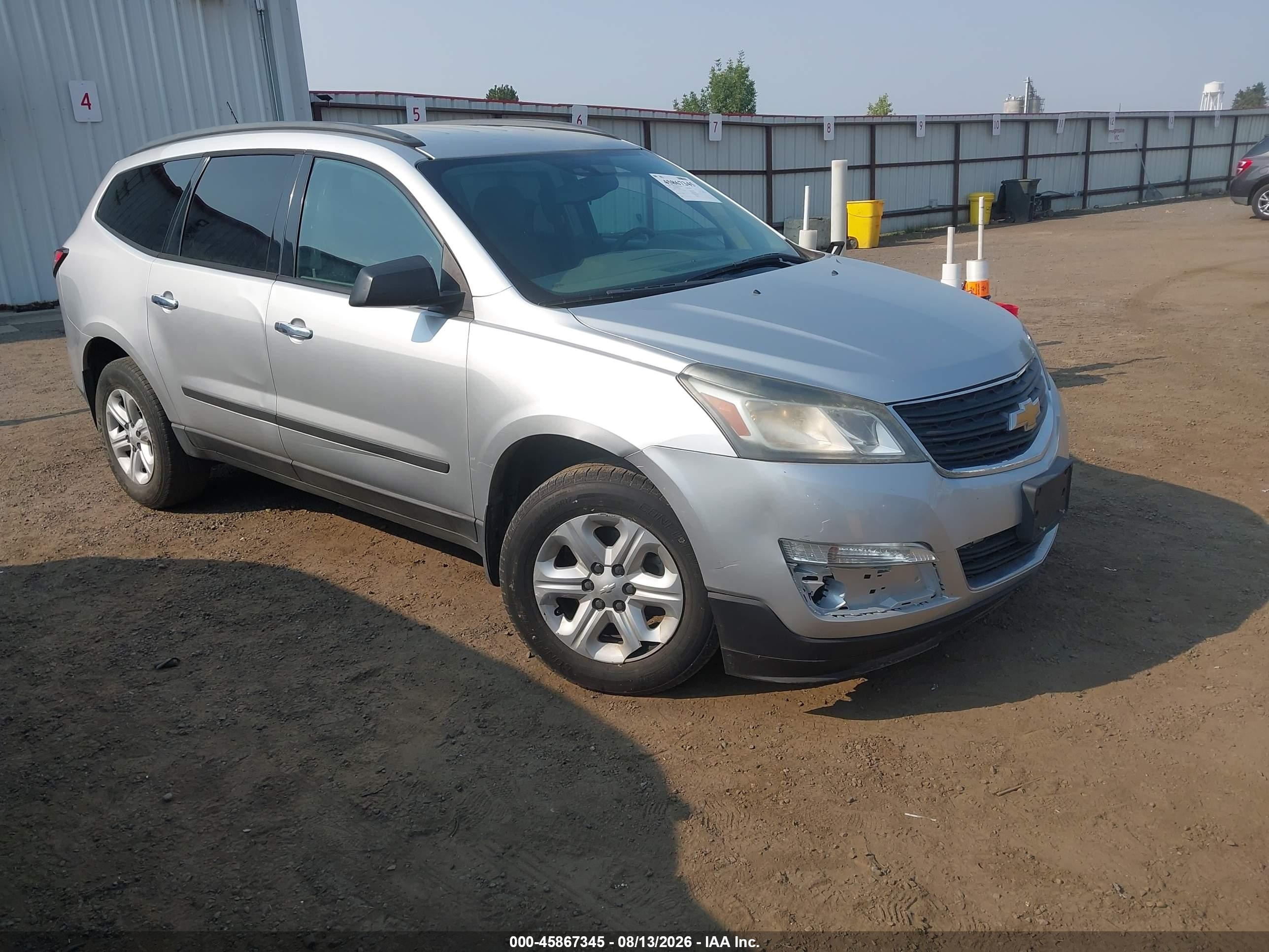 2015 Chevrolet Traverse Ls Gray vin: 1GNKRFED1FJ335436