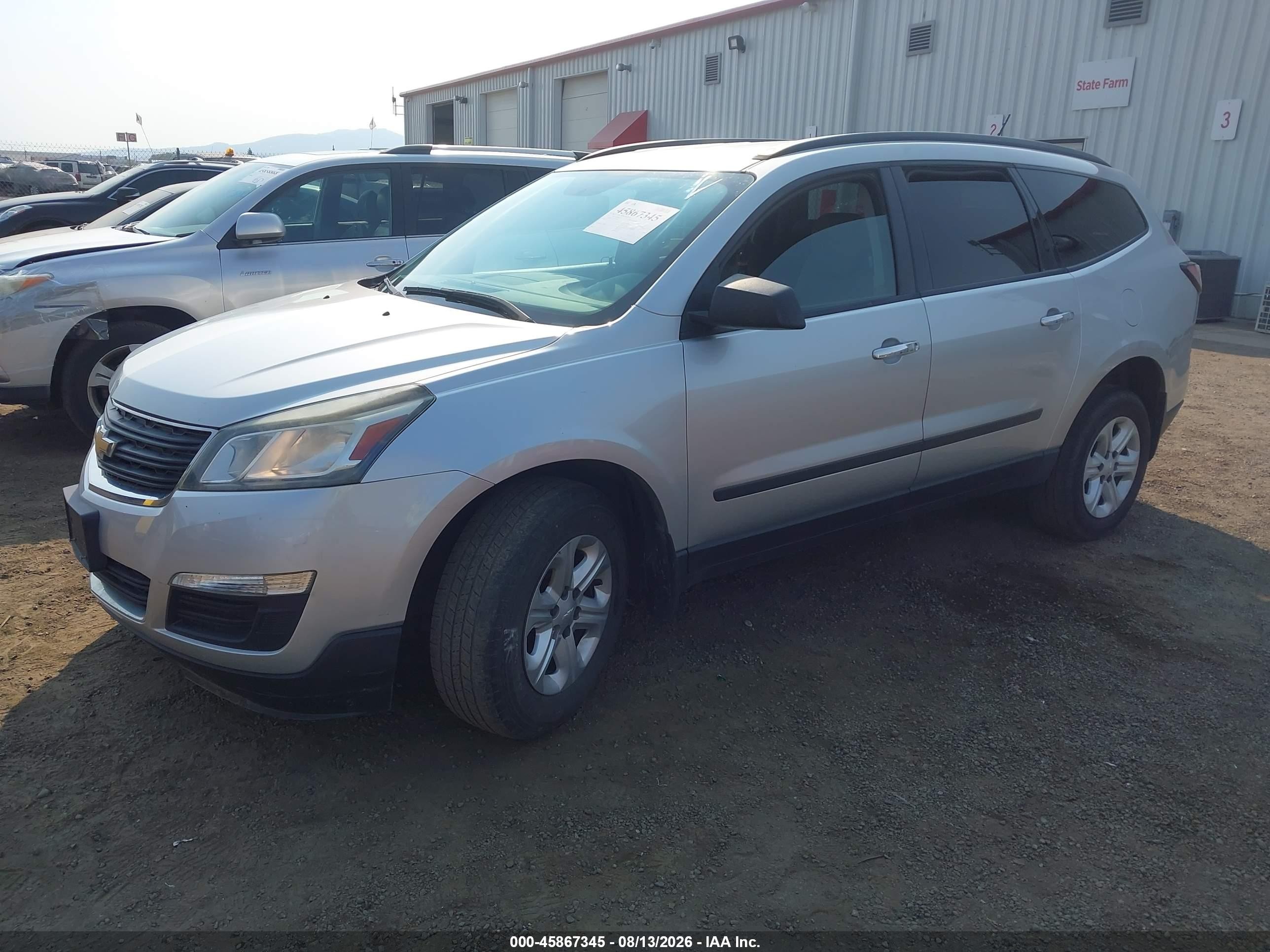 2015 Chevrolet Traverse Ls Gray vin: 1GNKRFED1FJ335436
