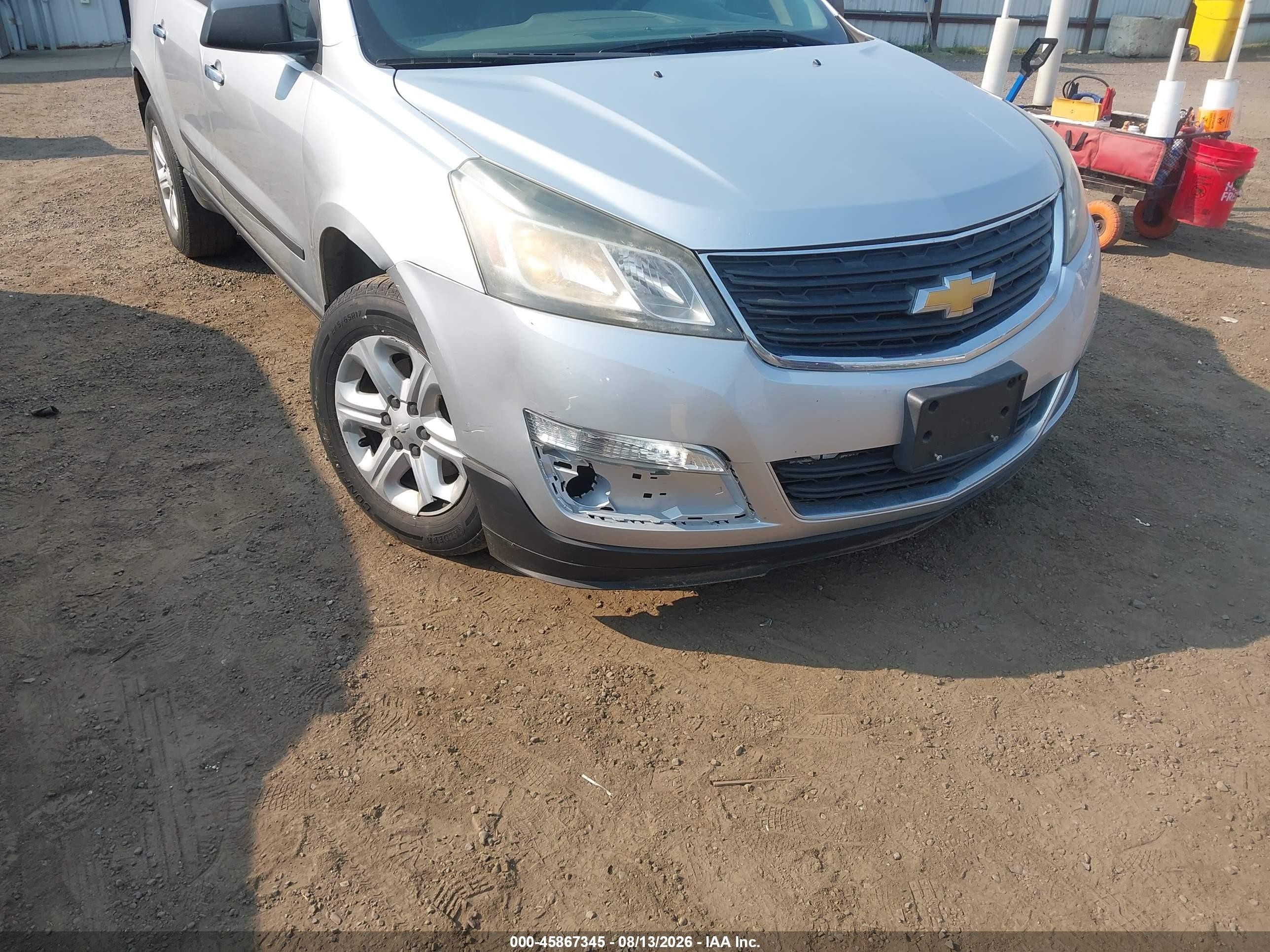 2015 Chevrolet Traverse Ls Gray vin: 1GNKRFED1FJ335436