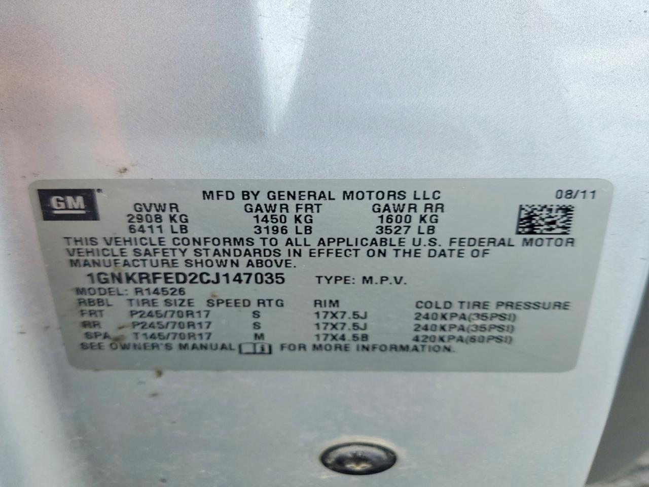 2012 Chevrolet Traverse Ls Silver vin: 1GNKRFED2CJ147035