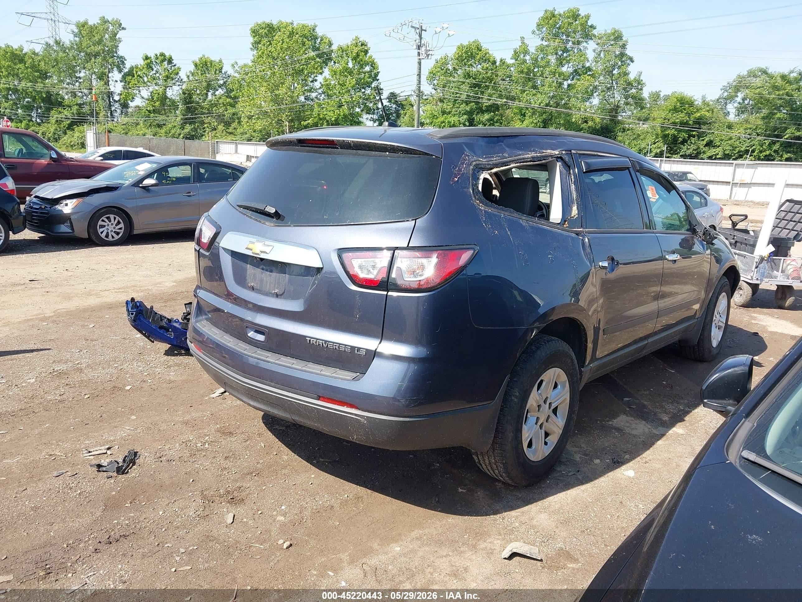 2014 Chevrolet Traverse Ls Blue vin: 1GNKRFED2EJ112062