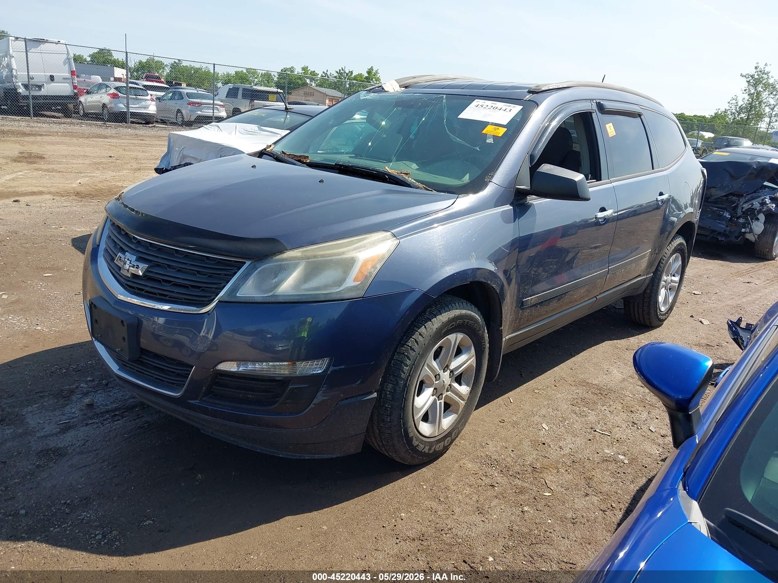 2014 Chevrolet Traverse Ls Blue vin: 1GNKRFED2EJ112062