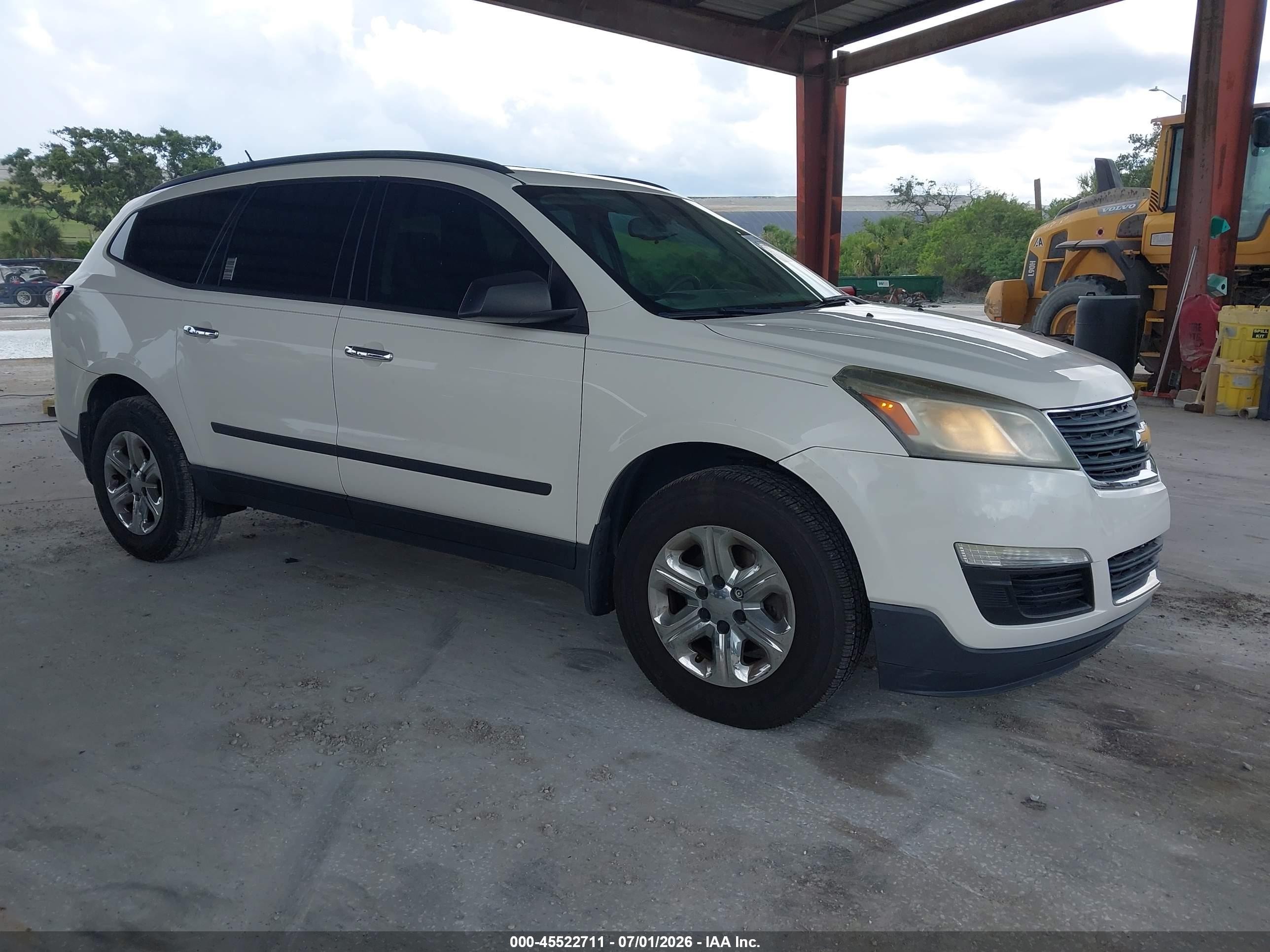2014 Chevrolet Traverse Ls Белый vin: 1GNKRFED3EJ271186
