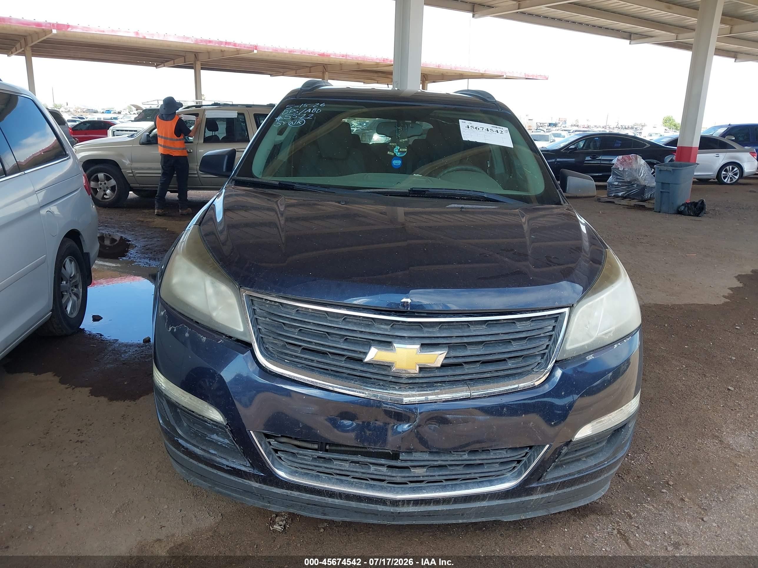 2015 Chevrolet Traverse Ls Blue vin: 1GNKRFED4FJ281713