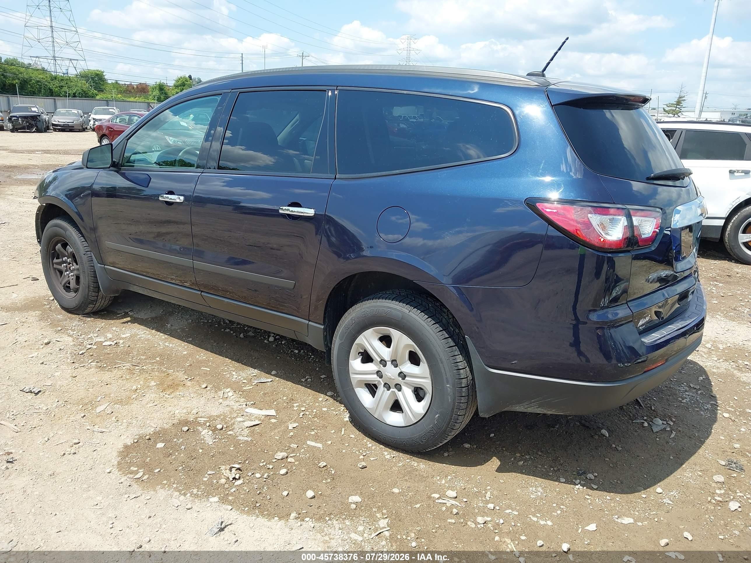 2015 Chevrolet Traverse Ls Dark Blue vin: 1GNKRFED5FJ186125