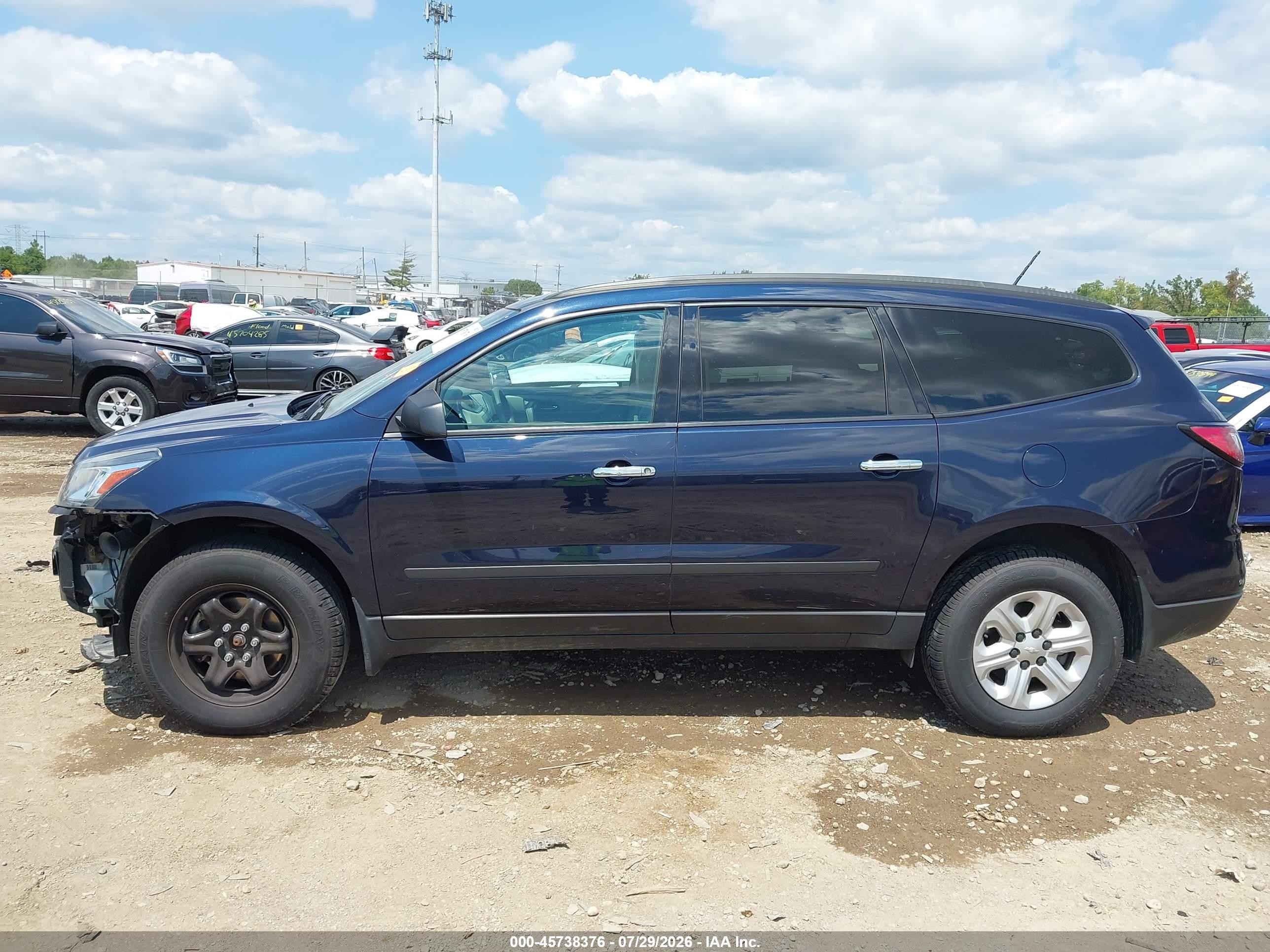 2015 Chevrolet Traverse Ls Dark Blue vin: 1GNKRFED5FJ186125