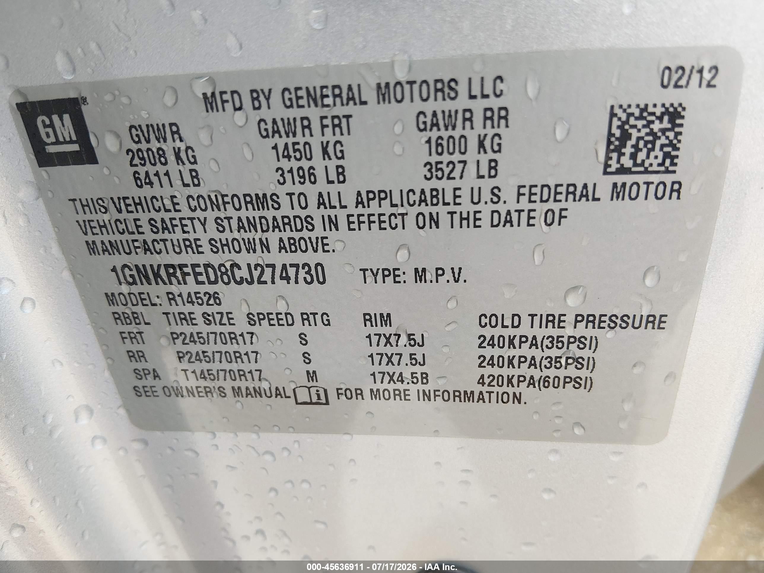 2012 Chevrolet Traverse Ls Gray vin: 1GNKRFED8CJ274730