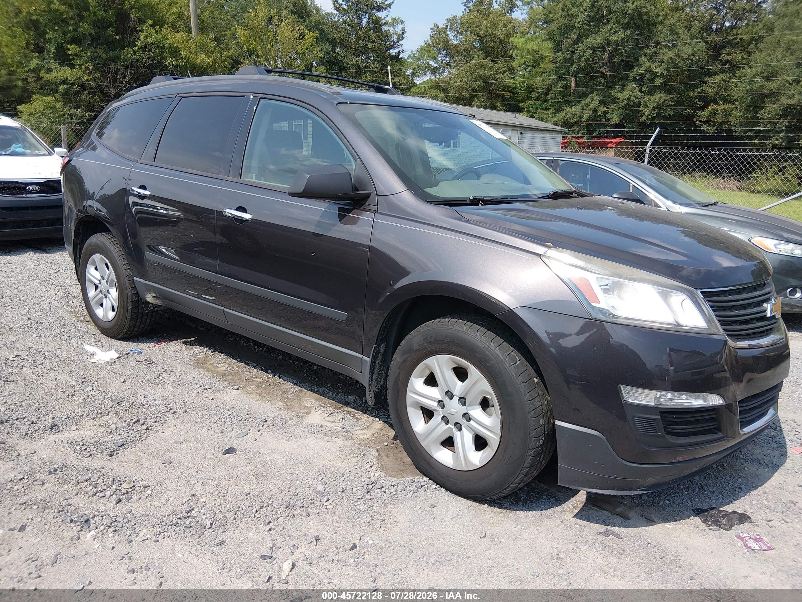 2015 Chevrolet Traverse Ls Dark Brown vin: 1GNKRFED9FJ376591
