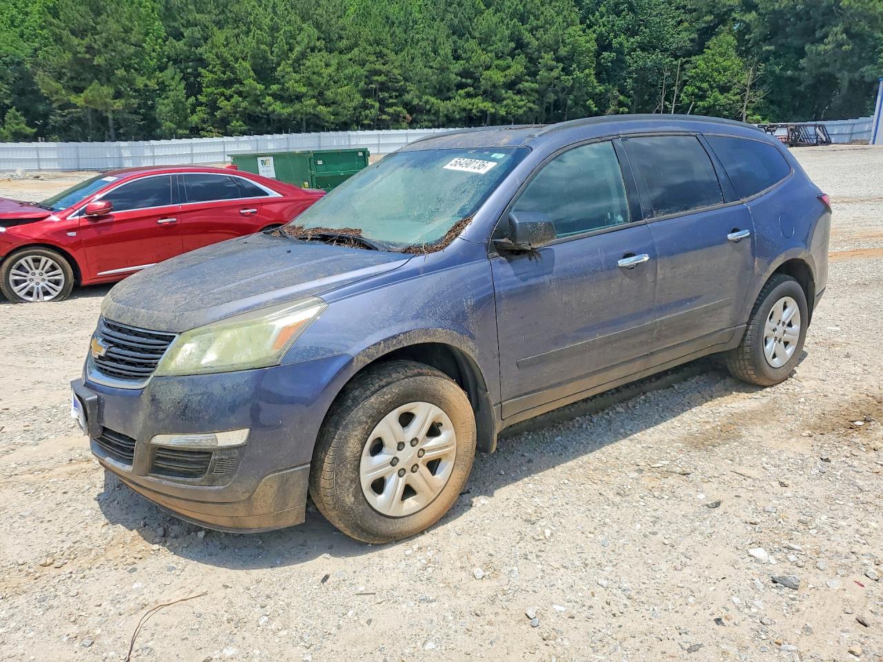 2014 Chevrolet Traverse Ls Blue vin: 1GNKRFKD2EJ234098