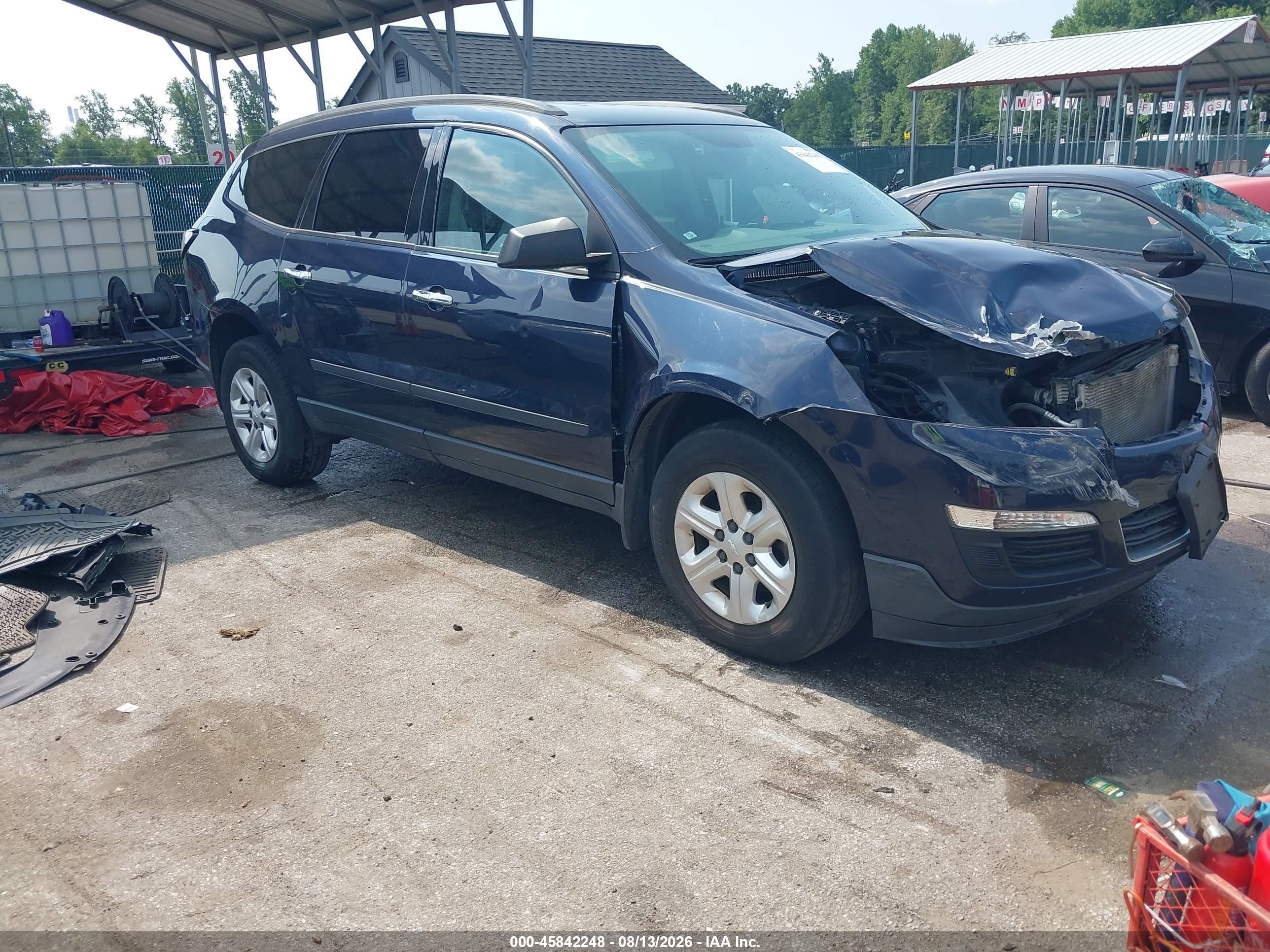 2015 Chevrolet Traverse Ls Dark Blue vin: 1GNKRFKD2FJ185356