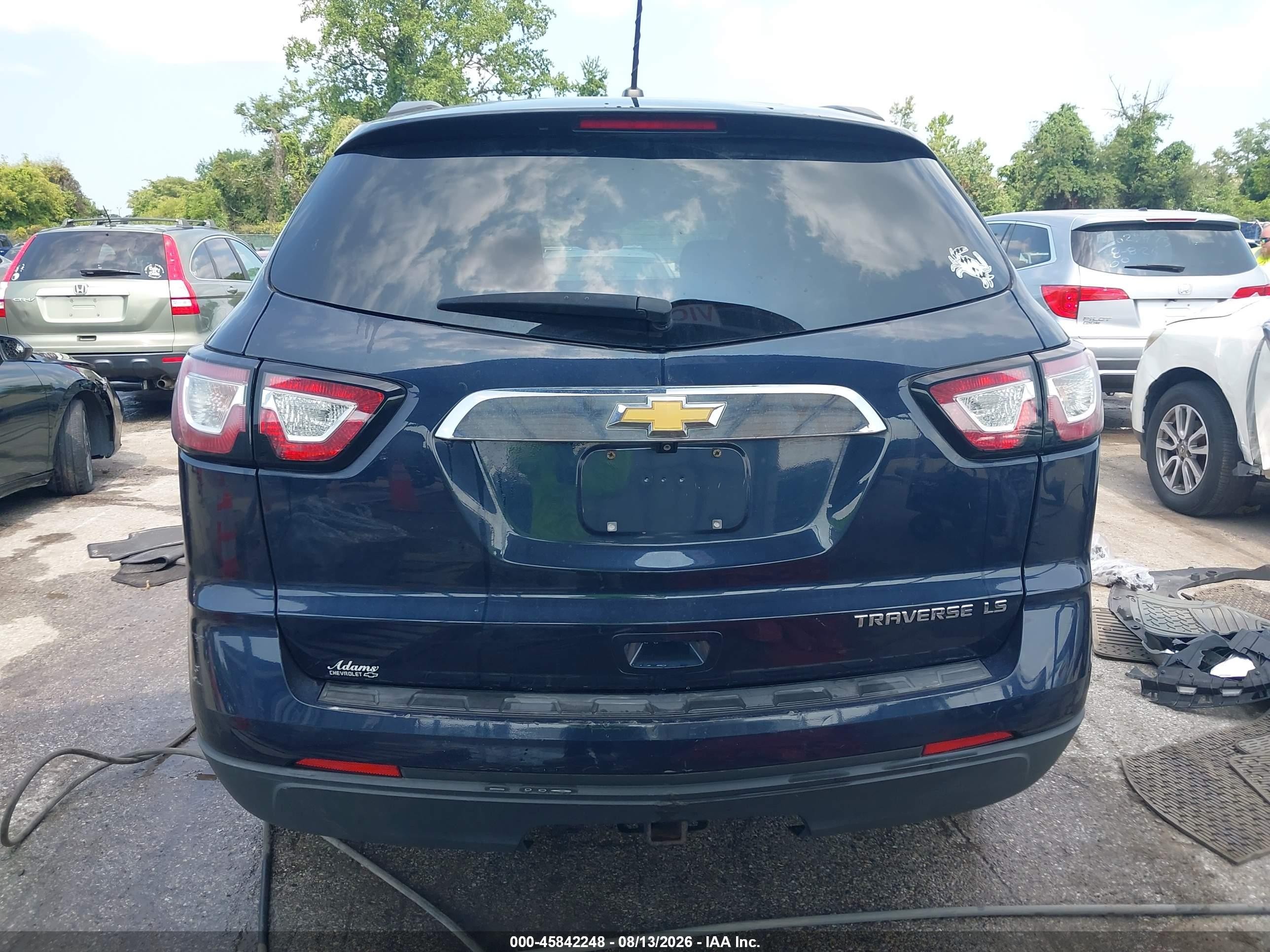 2015 Chevrolet Traverse Ls Dark Blue vin: 1GNKRFKD2FJ185356