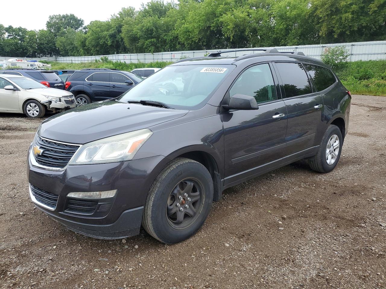 2014 Chevrolet Traverse Ls Black vin: 1GNKRFKD5EJ104591