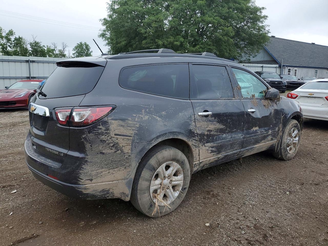 2014 Chevrolet Traverse Ls Black vin: 1GNKRFKD5EJ104591