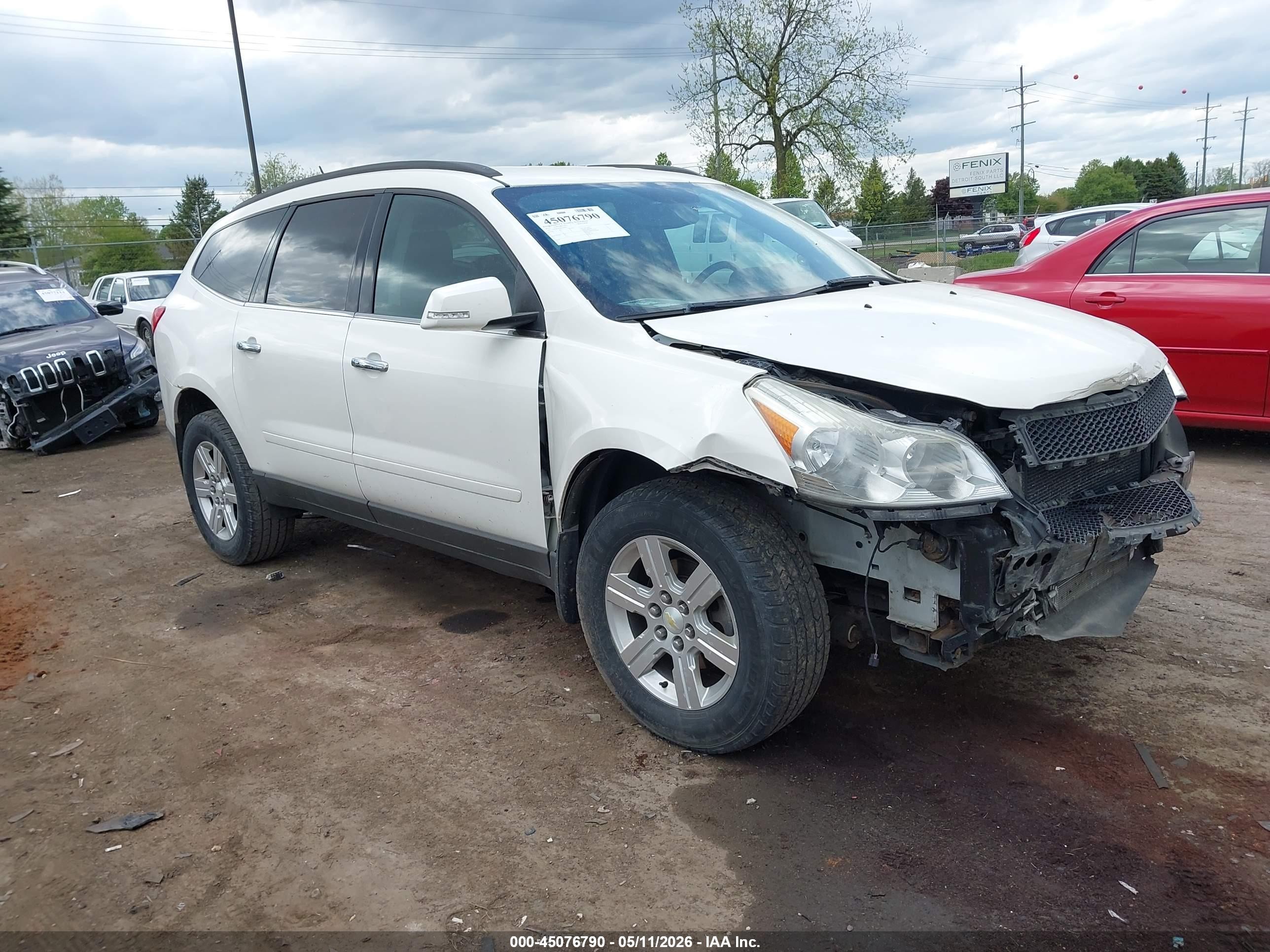 2011 Chevrolet Traverse 1lt White vin: 1GNKRGED0BJ409557