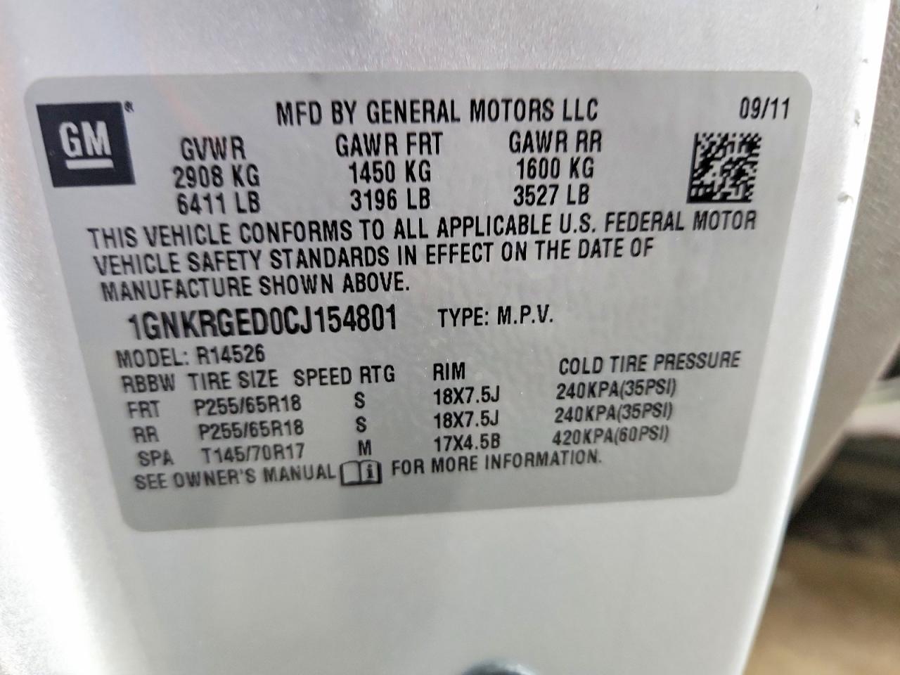 2012 Chevrolet Traverse Lt Silver vin: 1GNKRGED0CJ154801