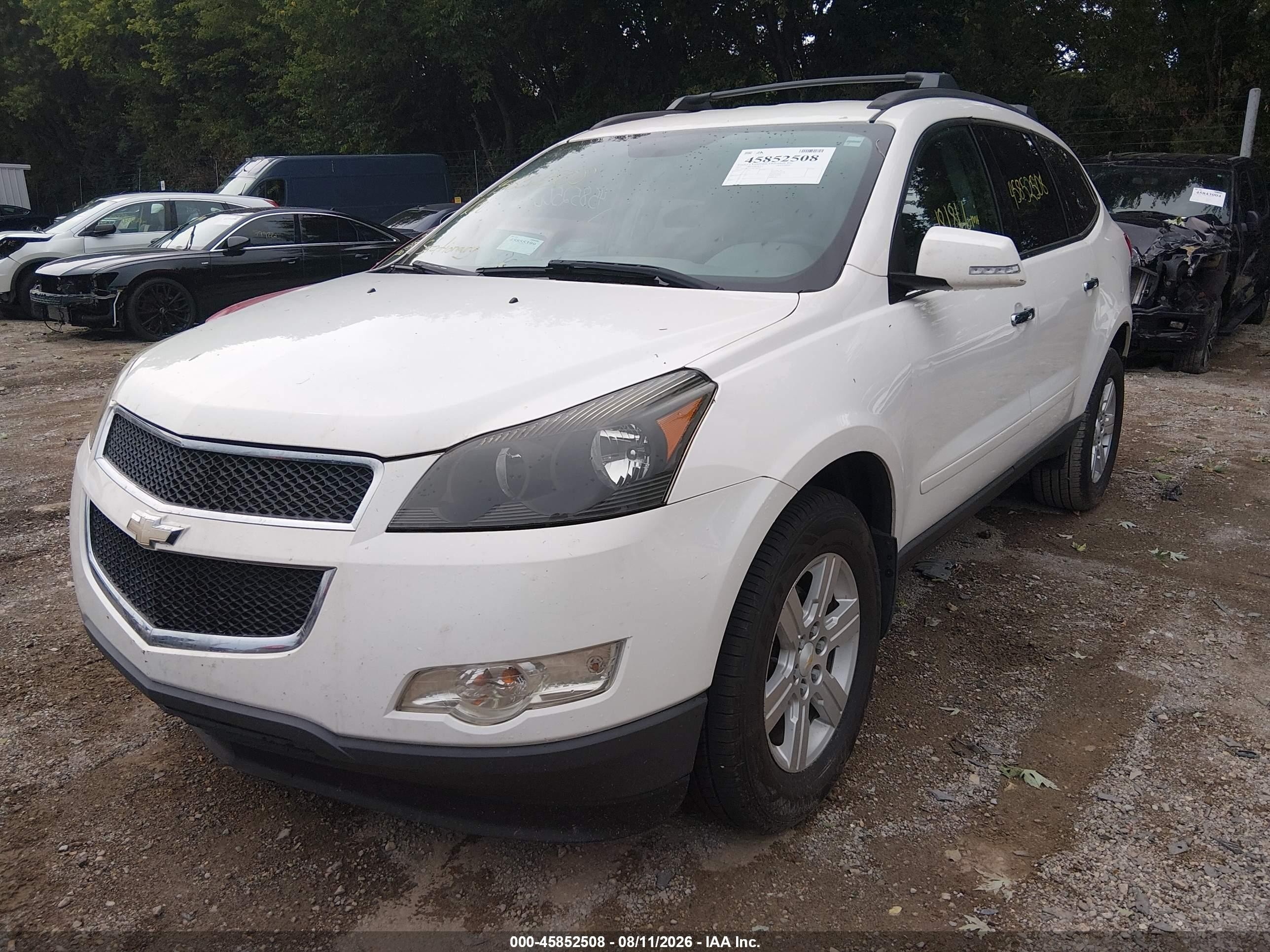 2011 Chevrolet Traverse Lt W/1lt White vin: 1GNKRGED1BJ340295