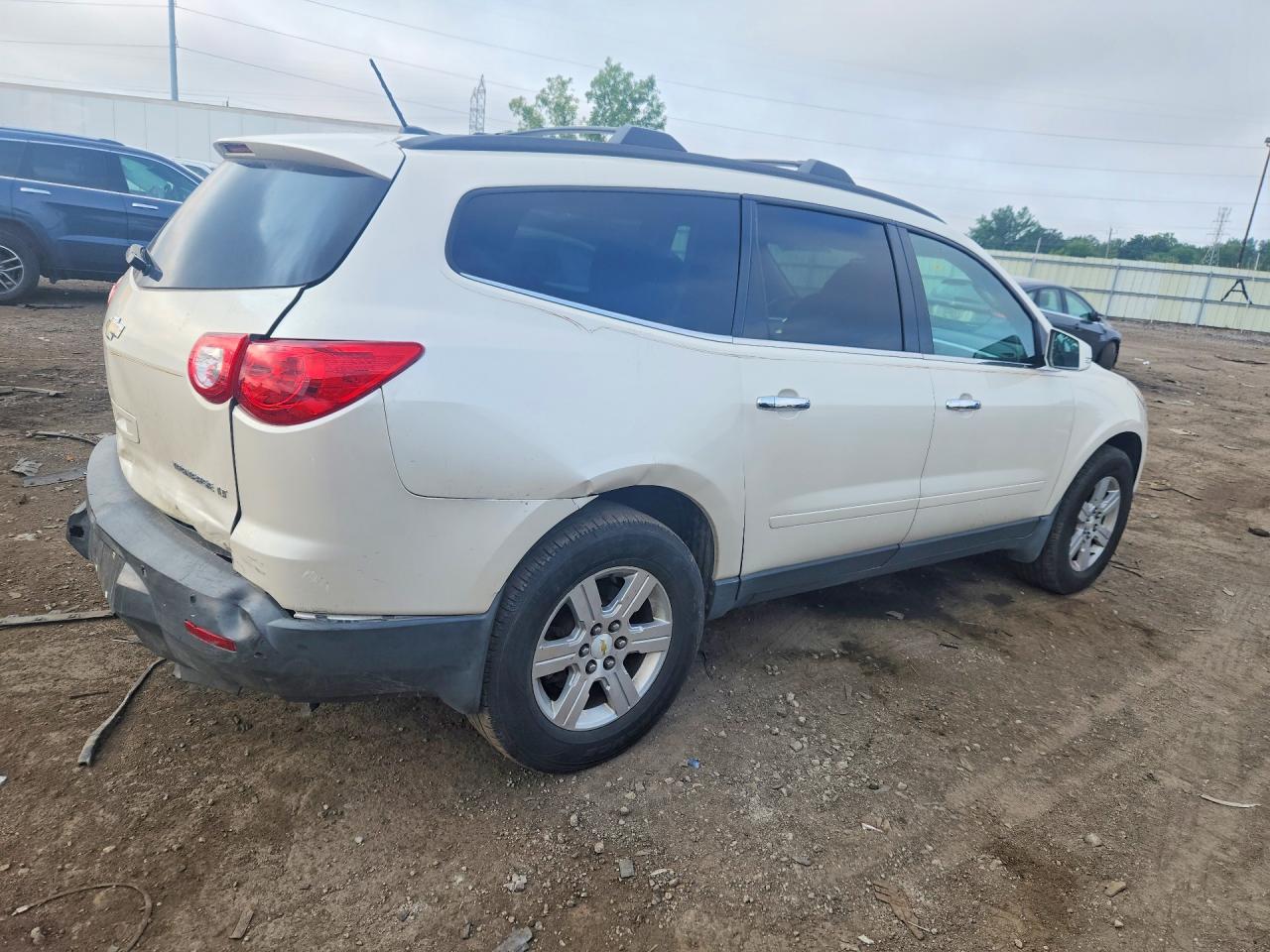 2012 Chevrolet Traverse Lt White vin: 1GNKRGED3CJ127625