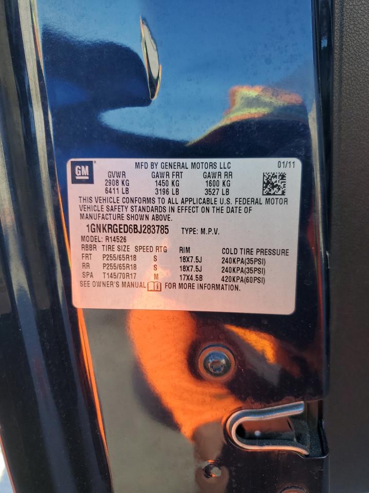 2011 Chevrolet Traverse Lt Синий vin: 1GNKRGED6BJ283785