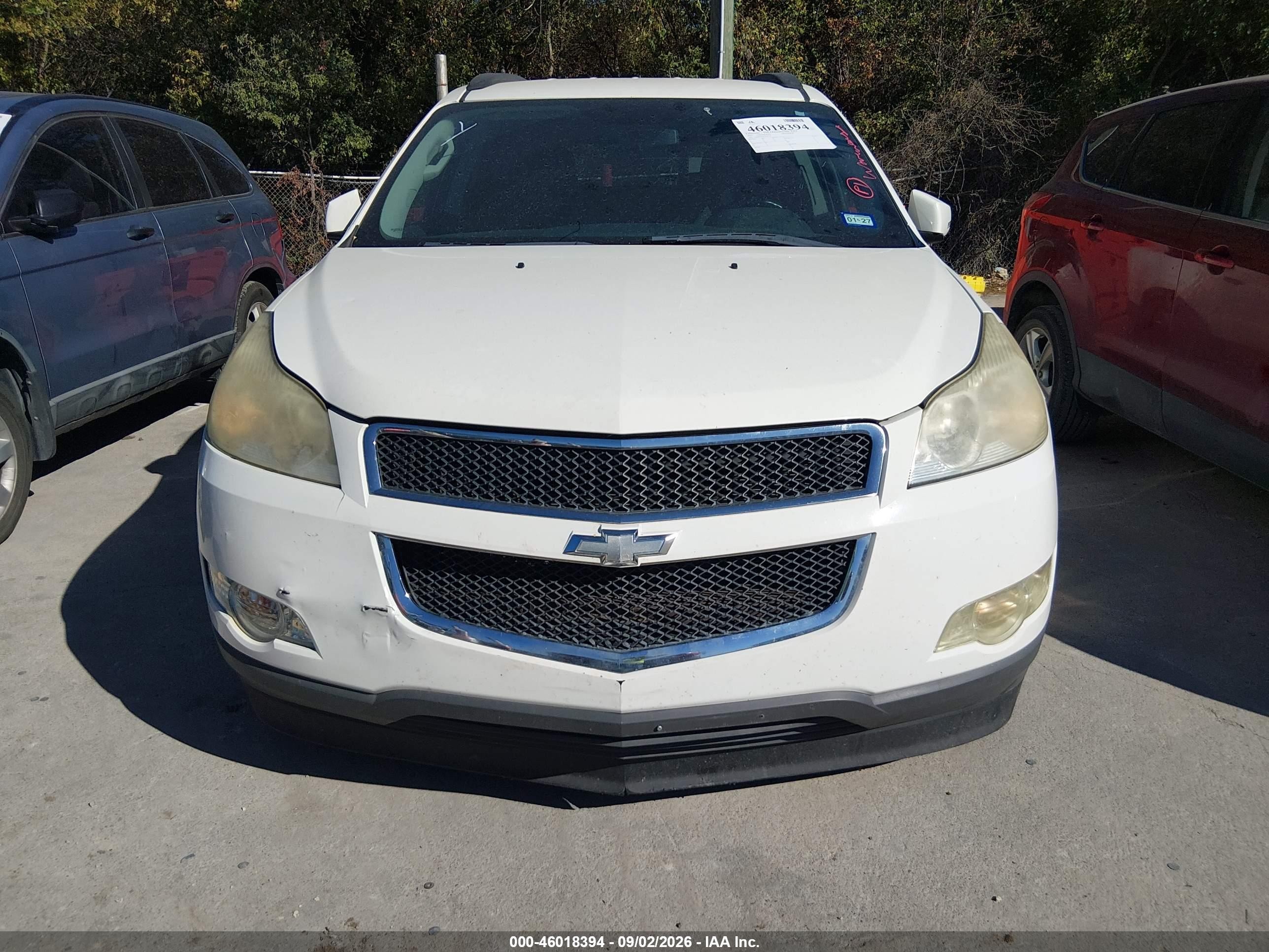 2012 Chevrolet Traverse Lt W/1lt White vin: 1GNKRGED6CJ265353