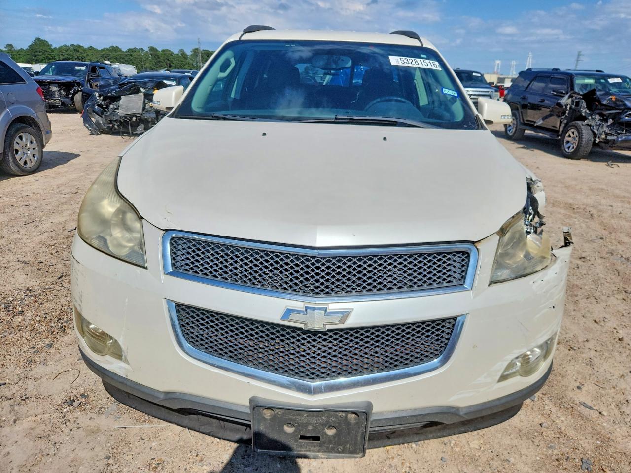 2012 Chevrolet Traverse Lt White vin: 1GNKRGED6CJ363203