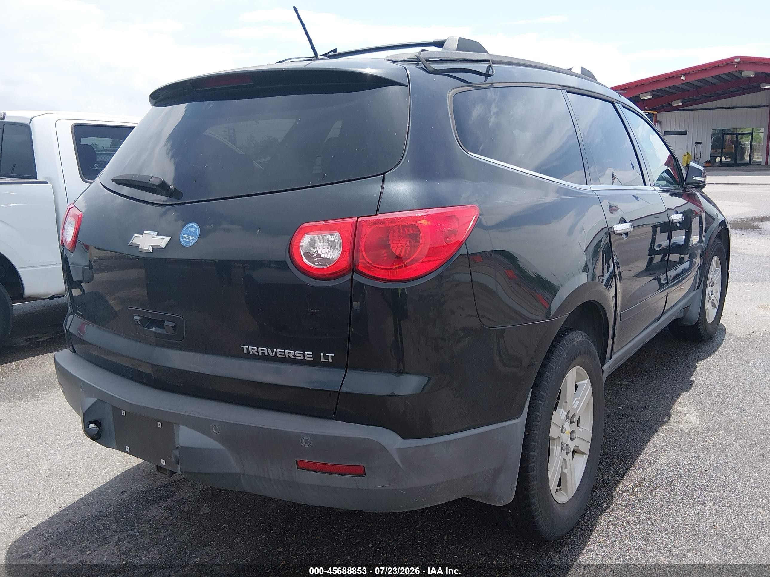 2012 Chevrolet Traverse Lt W/1lt Black vin: 1GNKRGEDXCJ154546